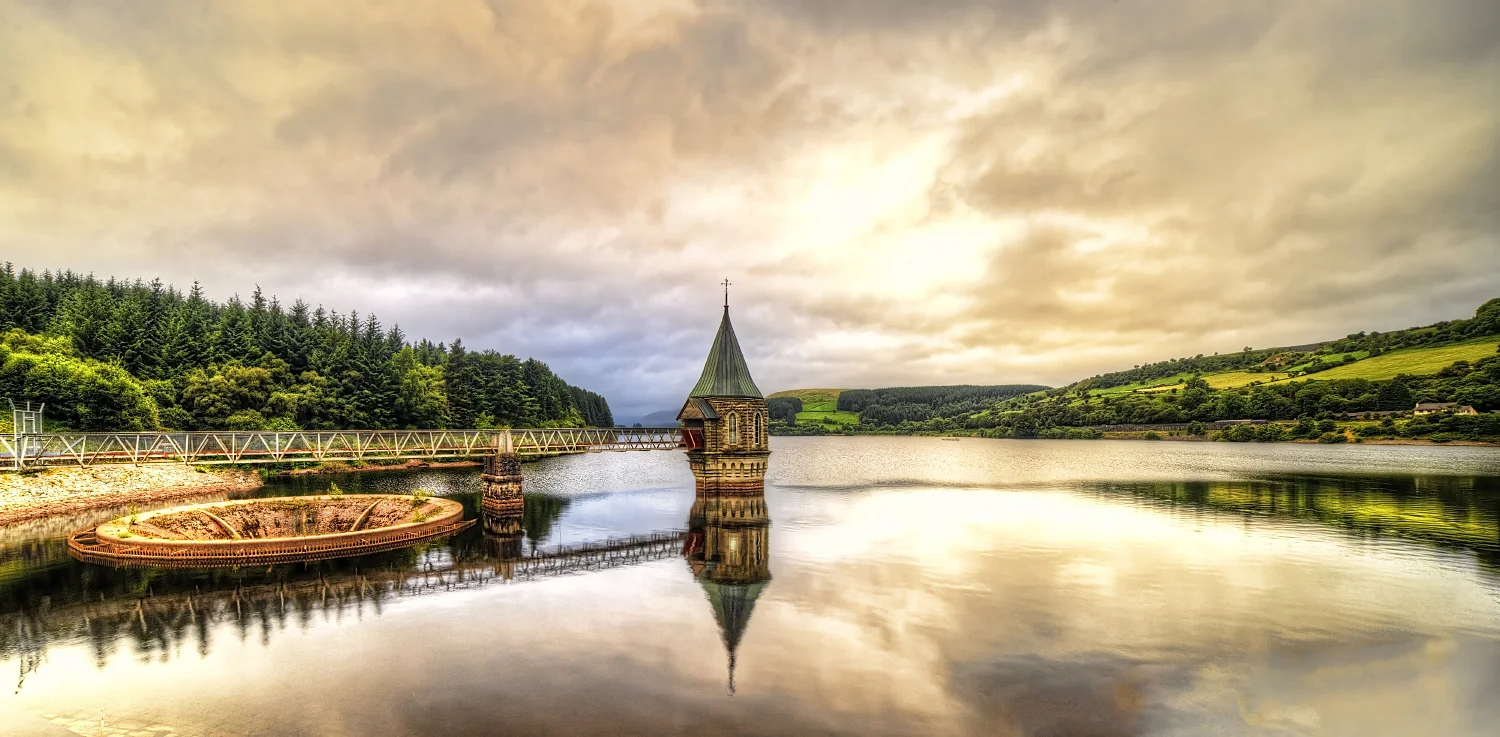 Pontsticill reservoir in Wales