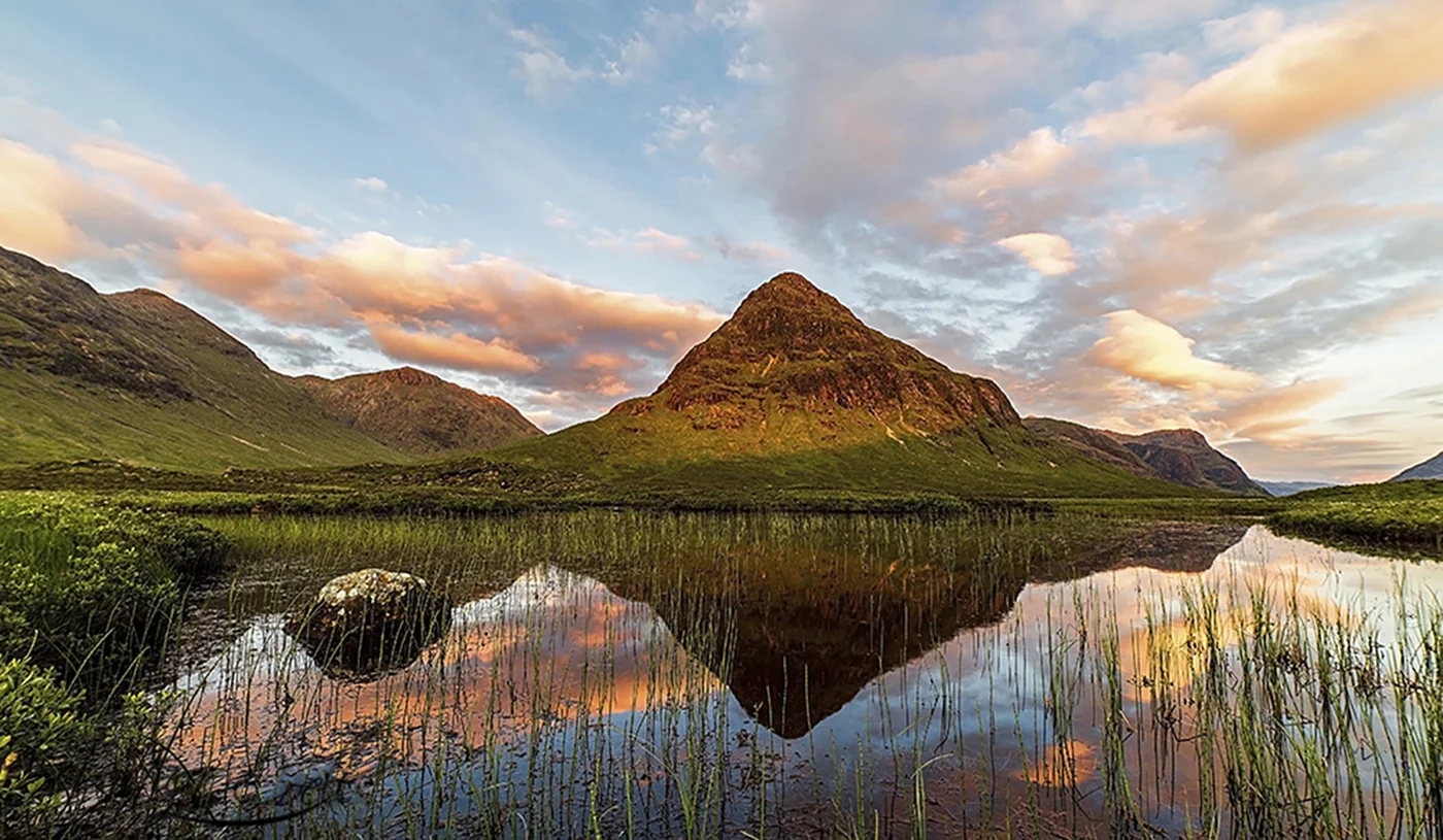 Sunrise at Lochen Na Fola in Glencoe on the Scottish Highlands