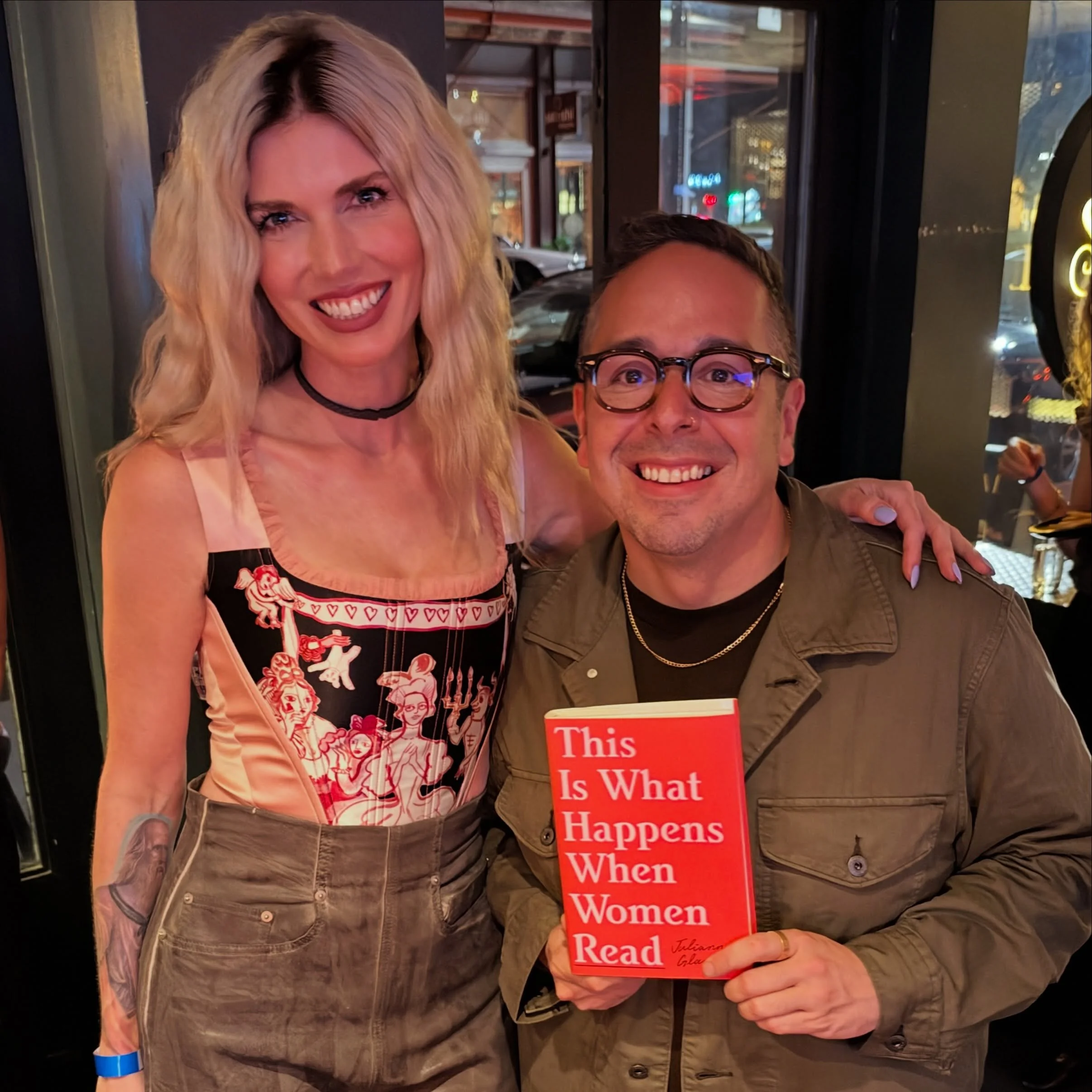 So incredibly proud of my friend @juliannaglasse and couldn&rsquo;t be more thrilled to celebrate the release of her book, This Is What Happens When Women Read, tonight.

We both have a complicated past in Chicago, but we came to life in New York Cit