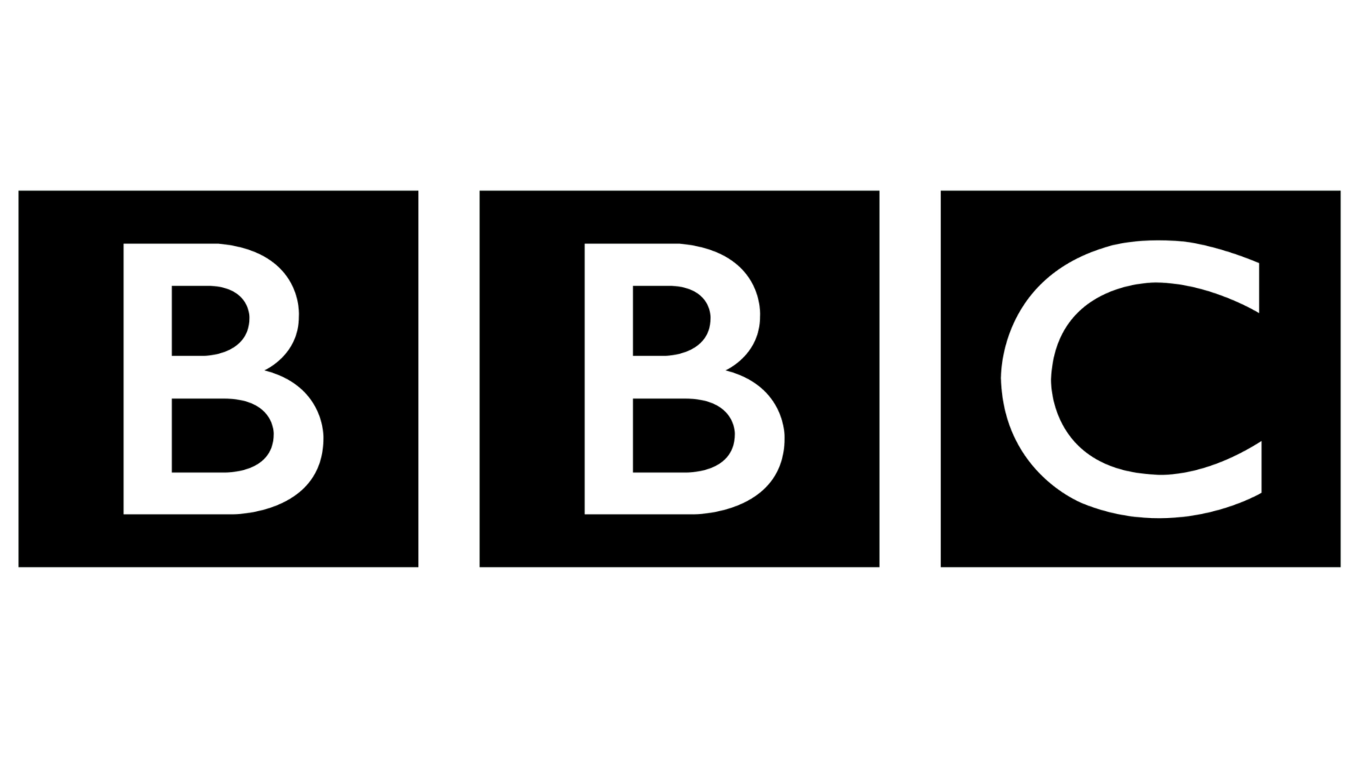 The logo for BBC, featuring three black squares each with a large green letter B, B, and C.