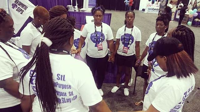 Prayer before everything- that's how we roll 🙏🙌
We are so proud of our SIPS for representing to the fullest! @chosenforchange &amp; @sistersinpurpose_stl are so grateful for our 1st time as a Community Corner Vendor at  #EssenceFest!!! Shout out to