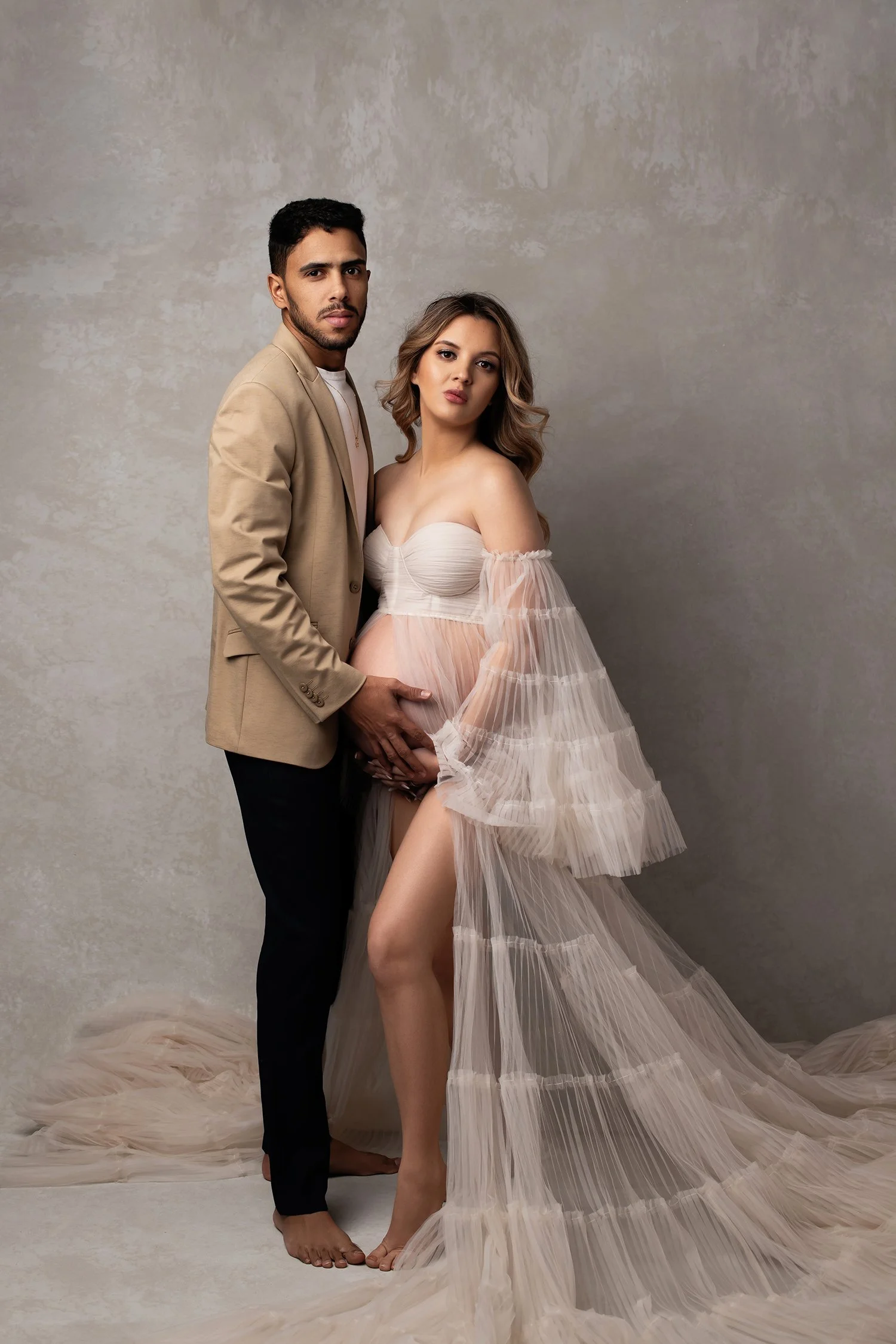 Champagne Tulle Gown