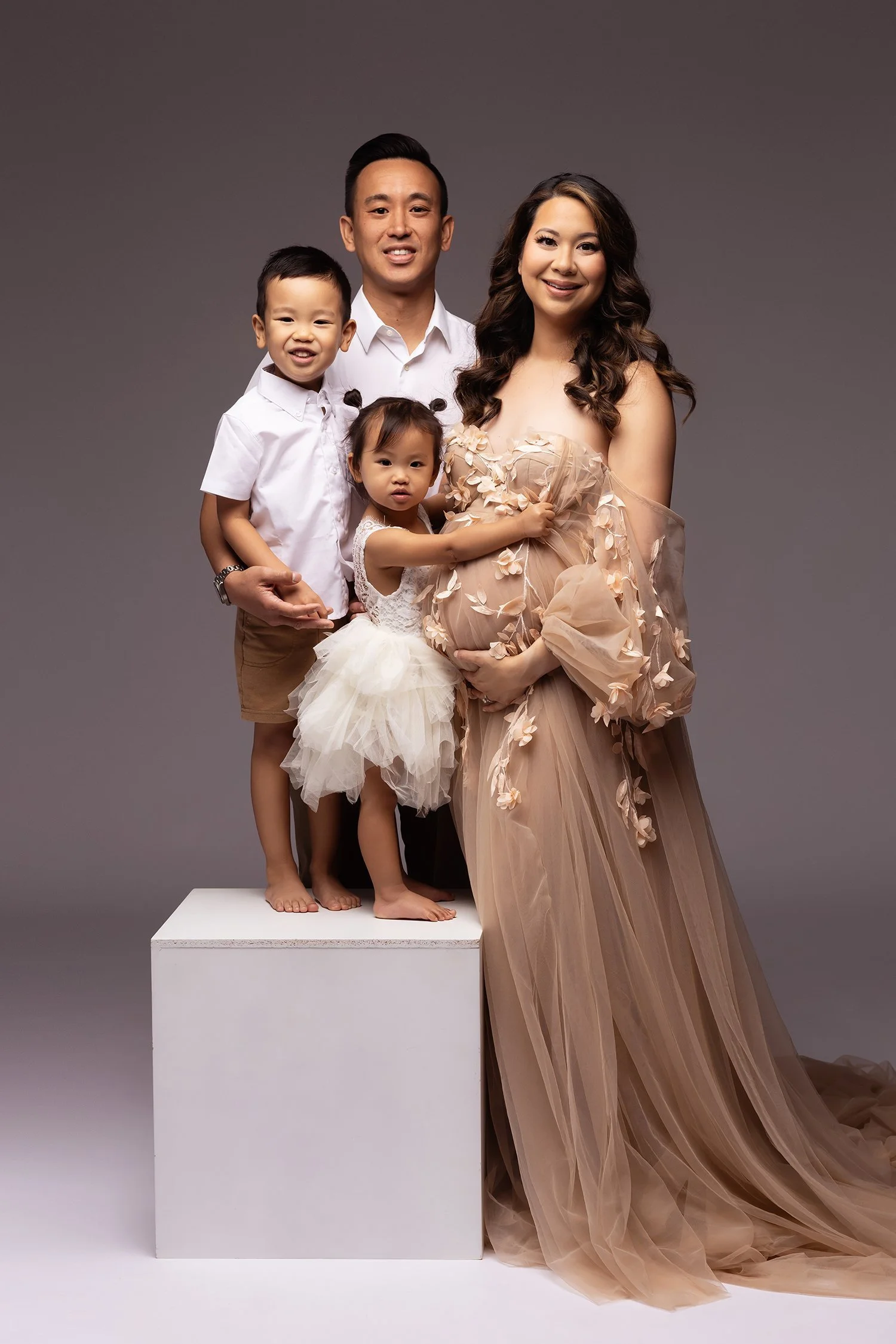 Tan Tulle Gown 