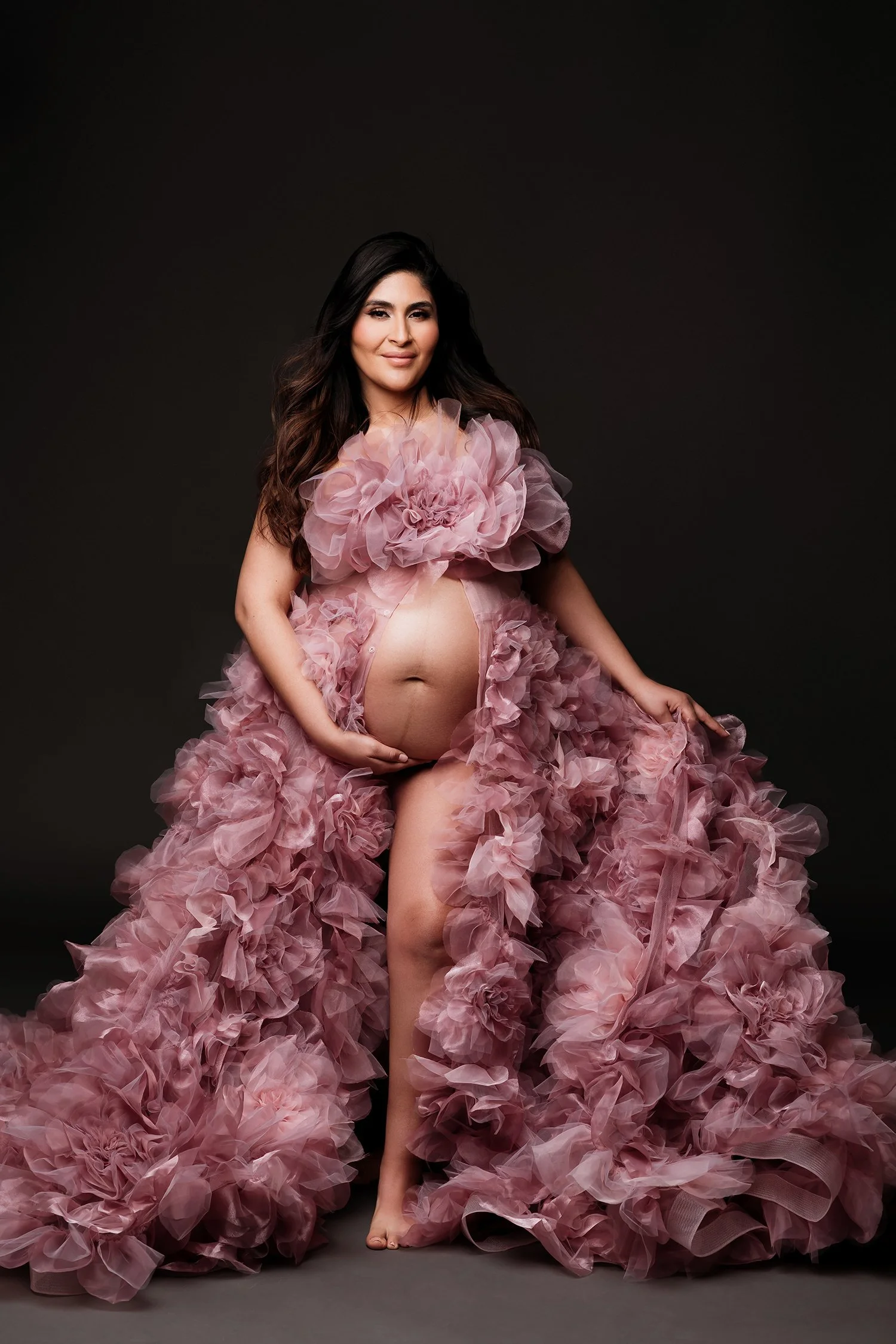 Pink Roses Tulle Gown Studio only 