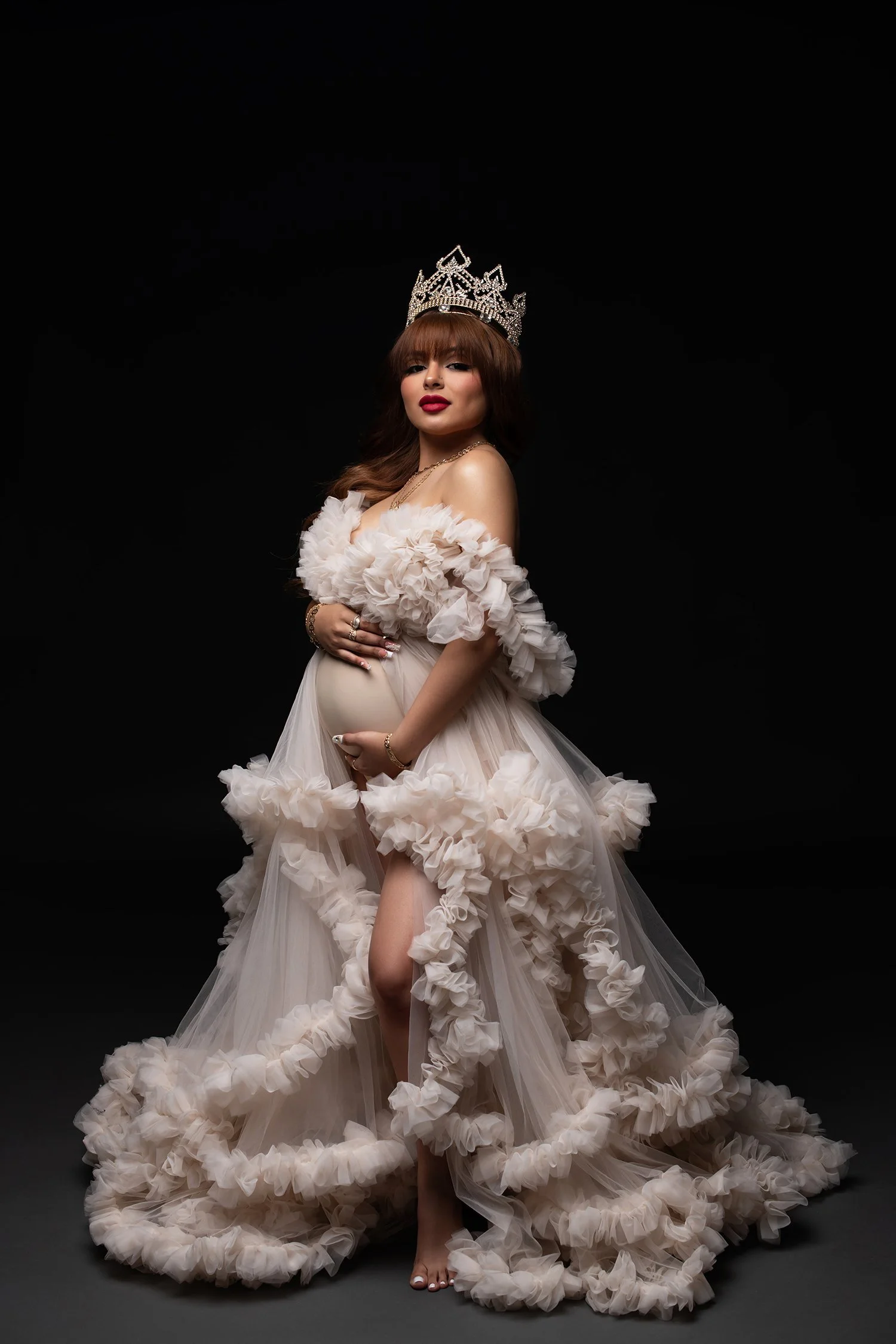 Champagne Ruffle Gown (Copy)