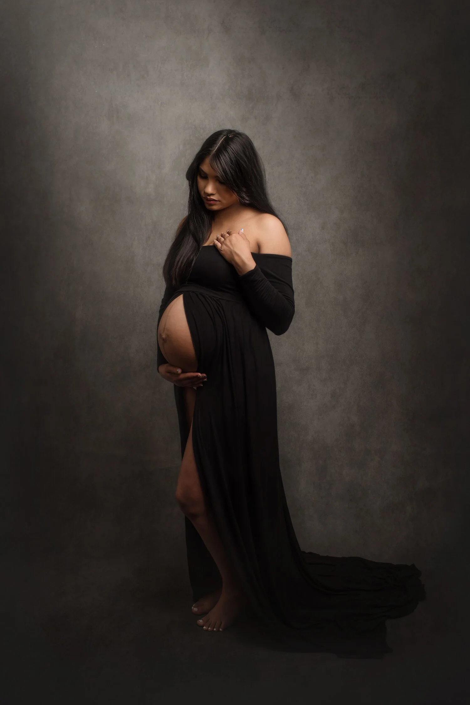 Black Cotton Dress ( can also be closed belly ) (Copy)