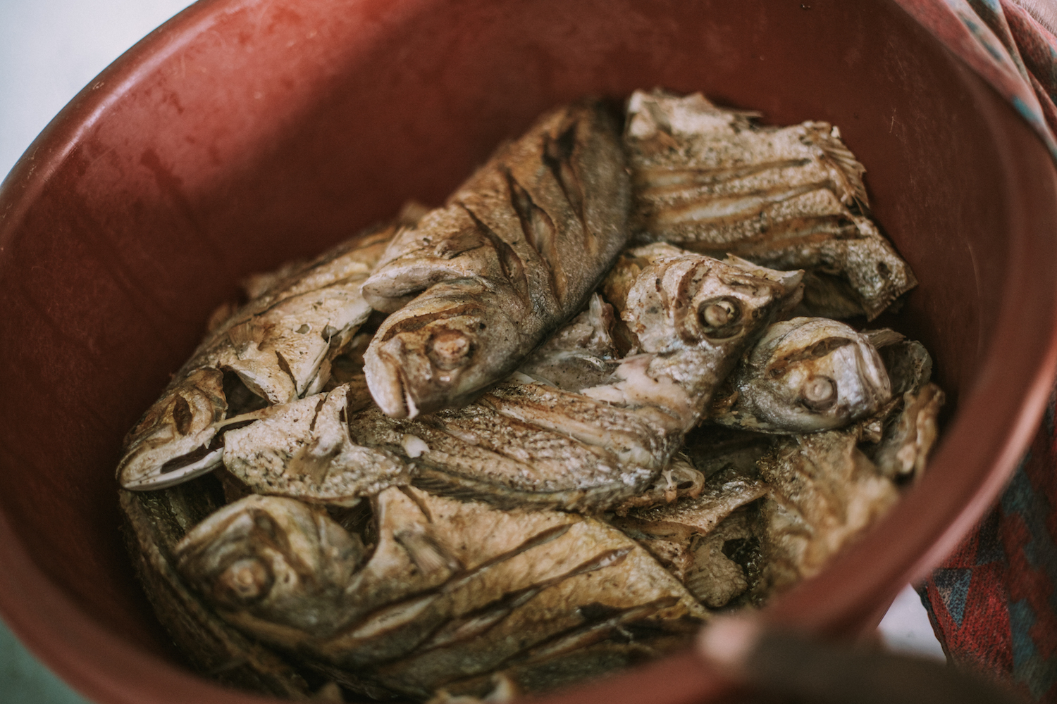  A common traditional creole meal is fish prepared like this and served with rice and plantains. 