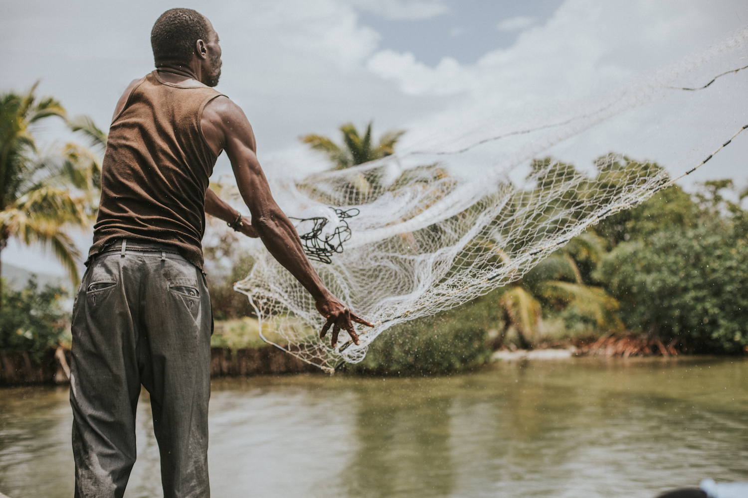 Because Gales Point is surrounded by water on three sides, the main source of food for locals is fish.