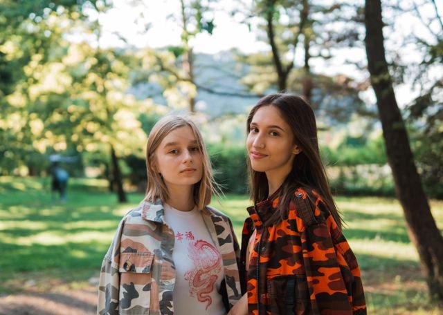 https://www.pexels.com/photo/photo-of-women-wearing-camouflage-jacket-3259971/