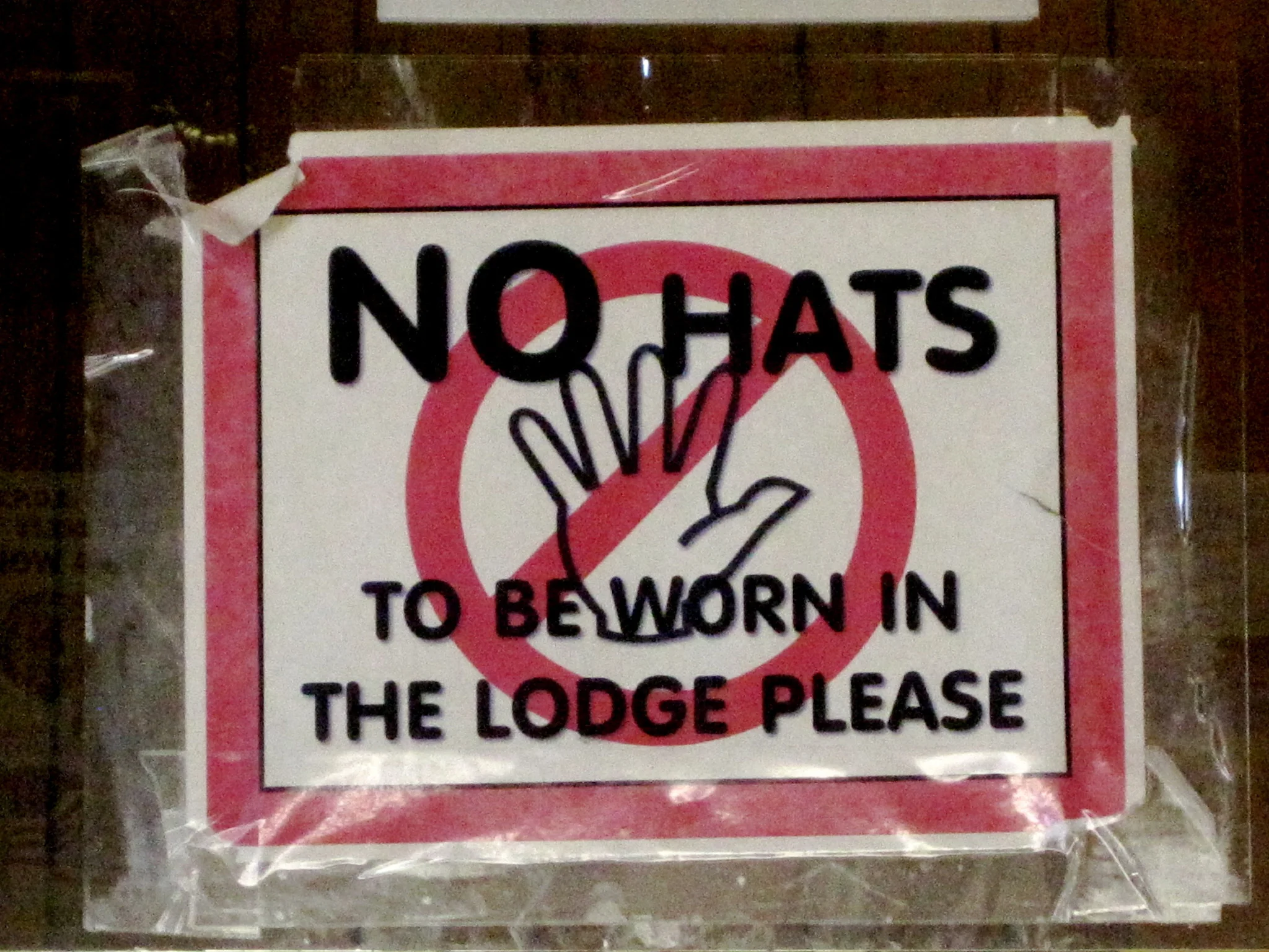  Science shows us that without hands, hats are infinitely more difficult to put on and take off. Hence the preemptive move by the folks at the Elks Lodge of Casper, Wyoming to outlaw hands. They are a clever bunch. 