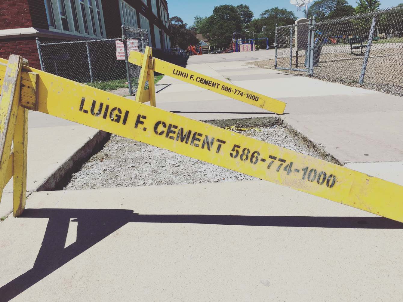  With a name like Luigi F. Cement, your career choice is kind of crammed down your throat, innit? 
