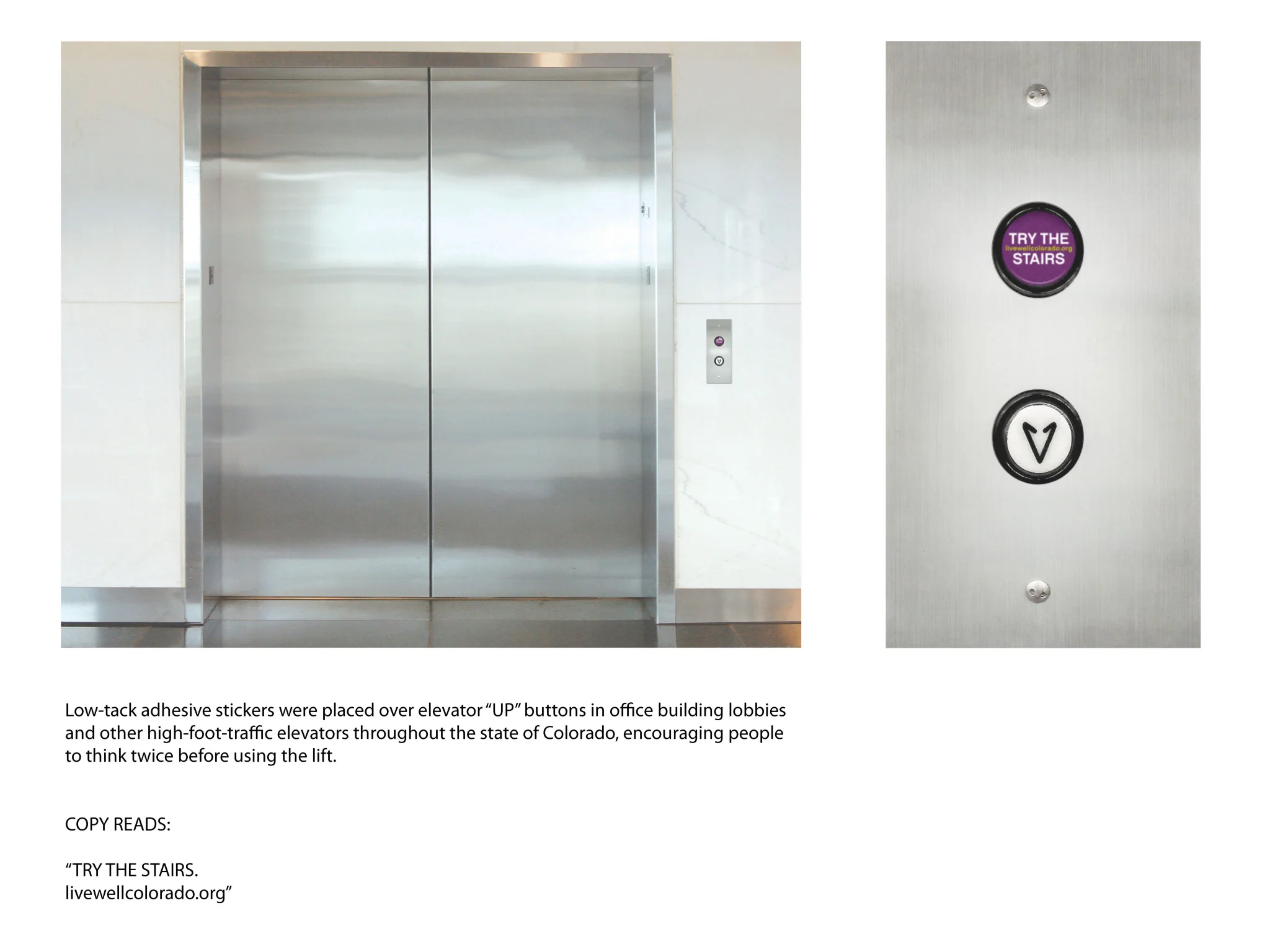  guerrilla elevator button stickers.&nbsp; 