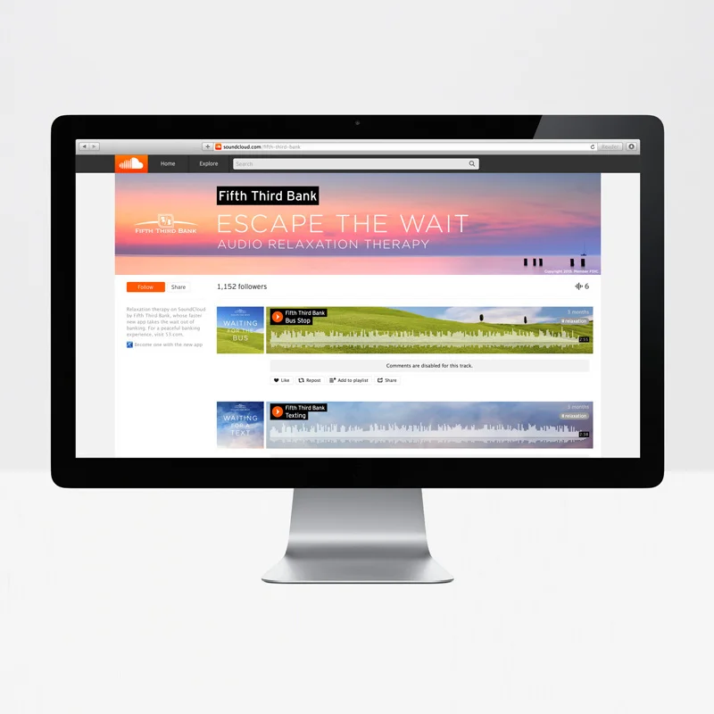 branded soundcloud page.