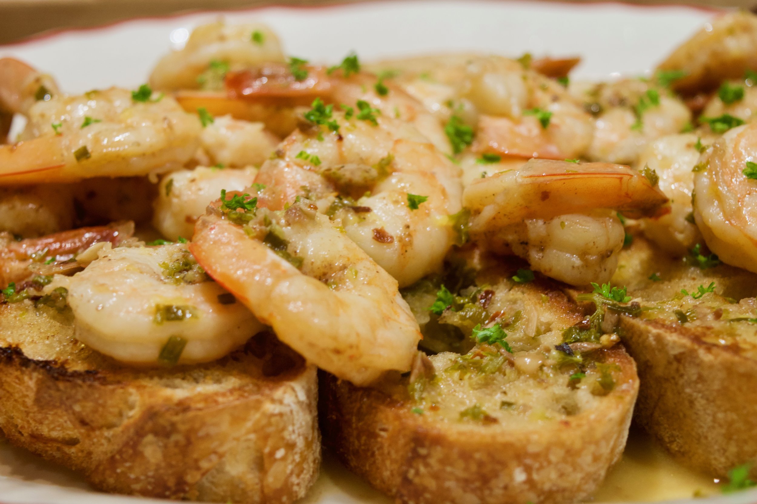 Forrest’s Shrimp Scampi with Crusty Sourdough Bread — Our Food, by Mom
