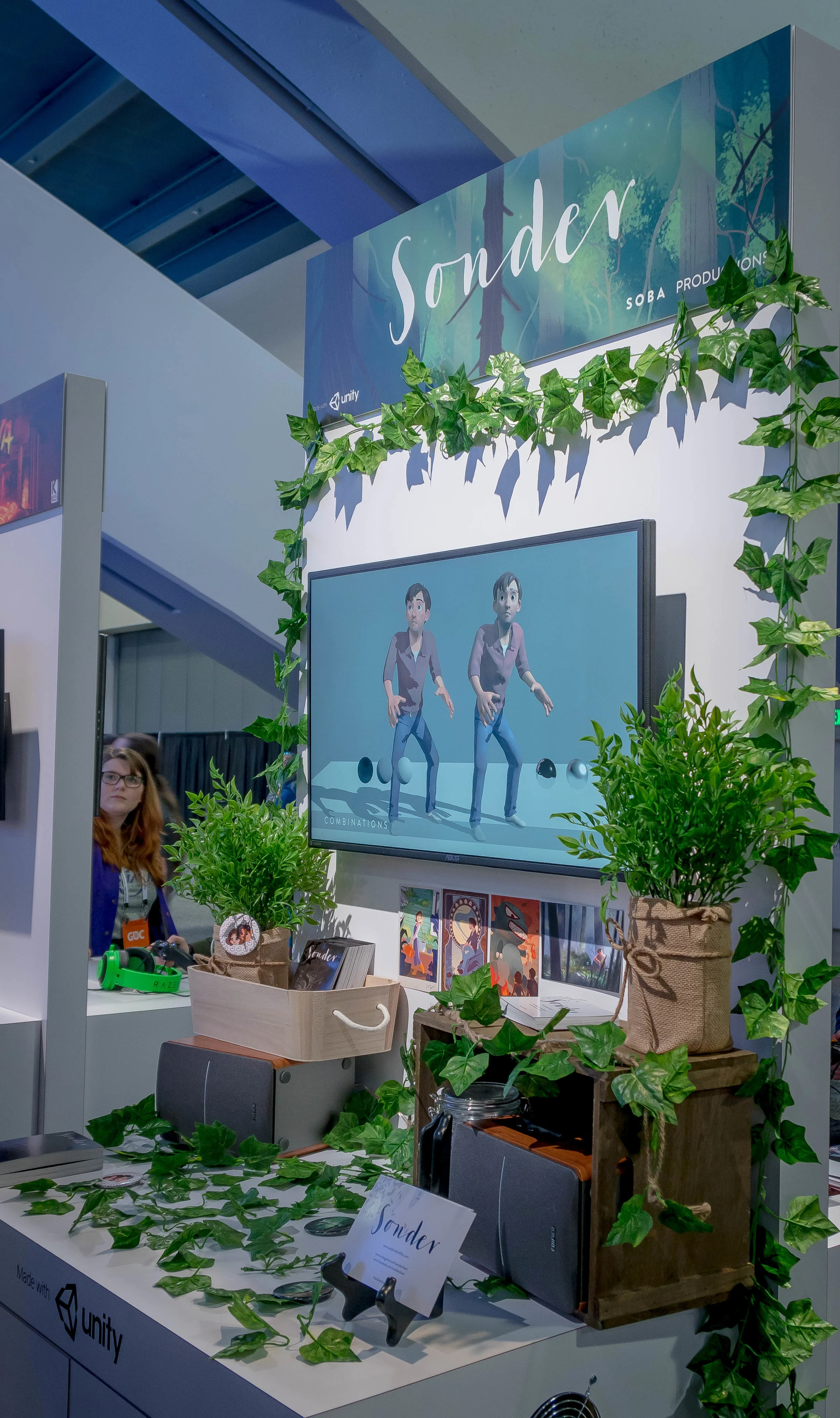 We styled our booth to match the natural setting of much of the film.