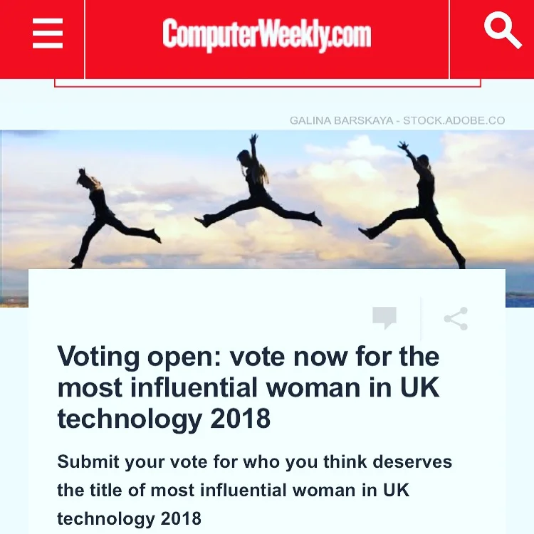 Voting open: vote now for the most influential woman in UK technology 2018, feat. our CEO Marija Butkovic