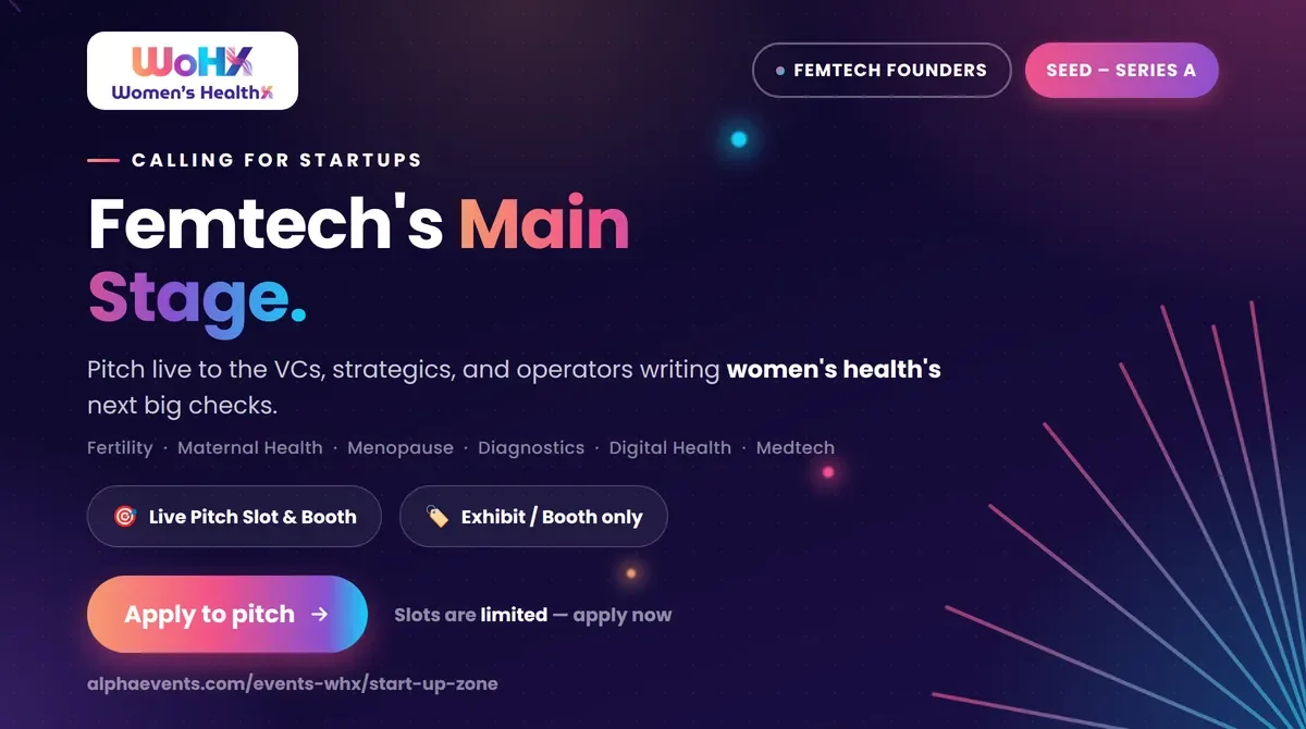 Calling for Startups: Pitch at Women’s HealthX