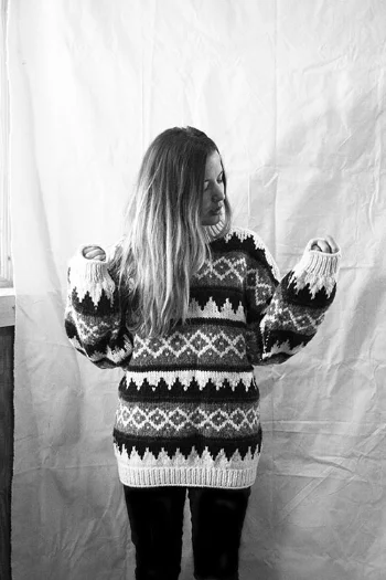 This is a thrifted handmade wool sweater we found and I wish to make something this great in the future. So for now it is a reference and will appear in our FOUND shop , with more coming soon.