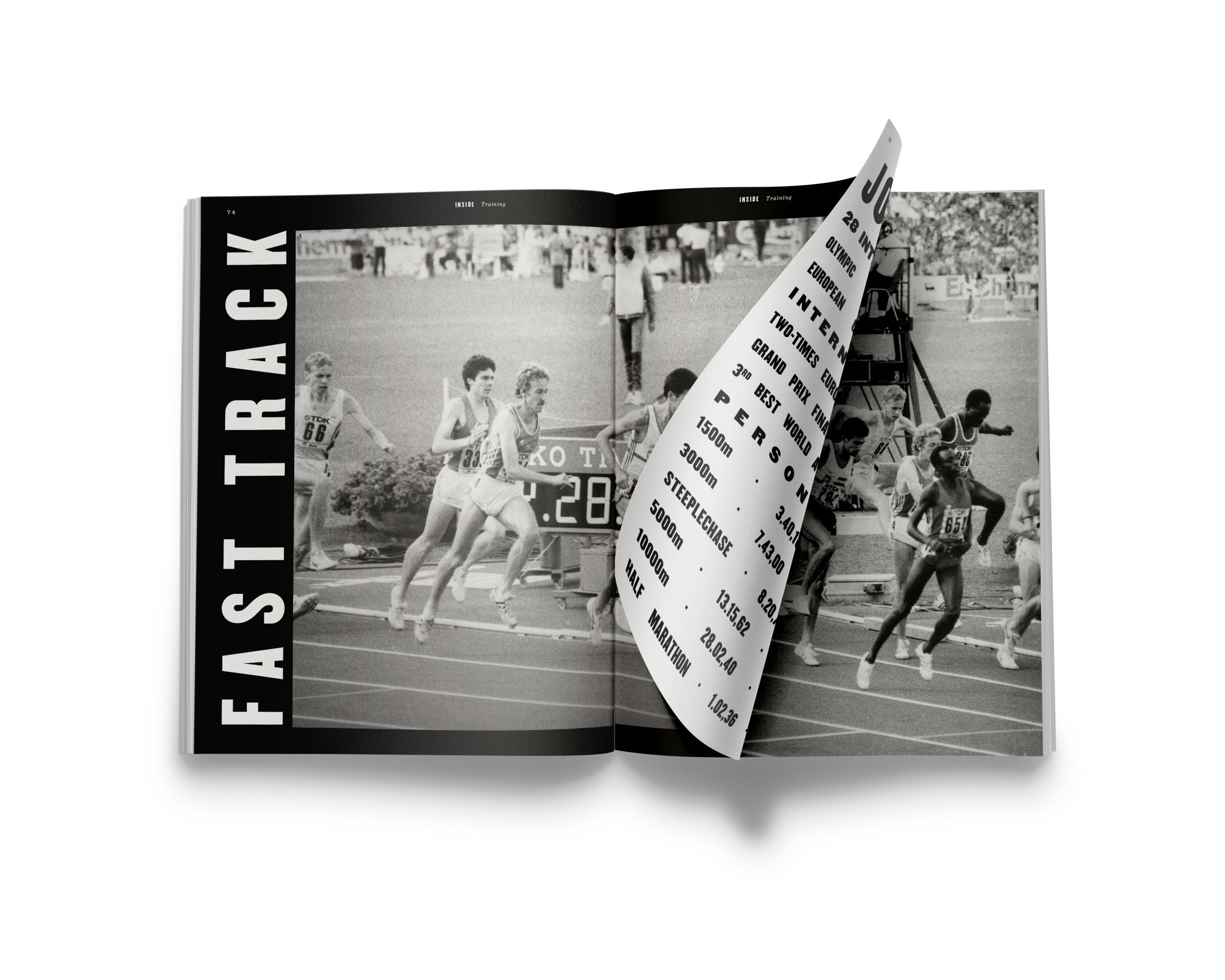  FAST TRACK TRAININGS é uma análise cuidadosa de 16 anos de treino, no que diz respeito aos treinos específicos de corrida do atleta José Regalo. Está publicada na edição nº 1. Todas as edições abordam aspetos práticos do treino. 