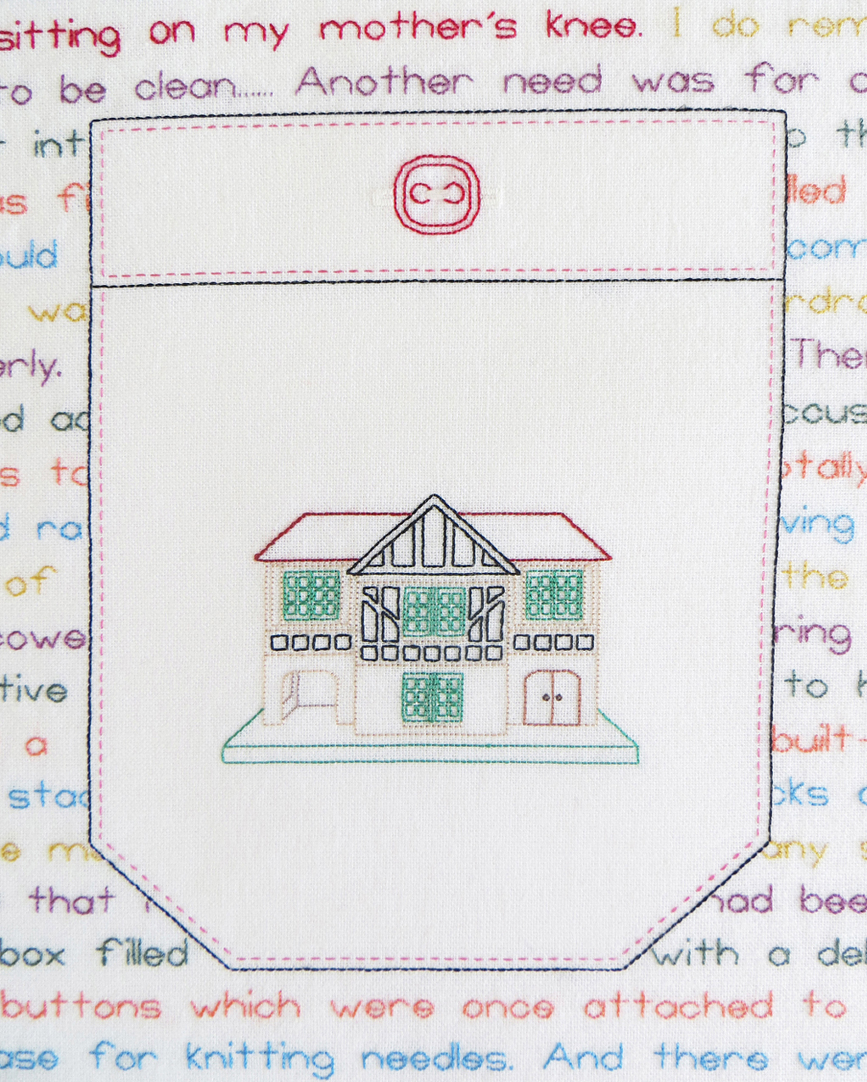 Hand-me-down dolls house from their childhood has been replicated in stitch