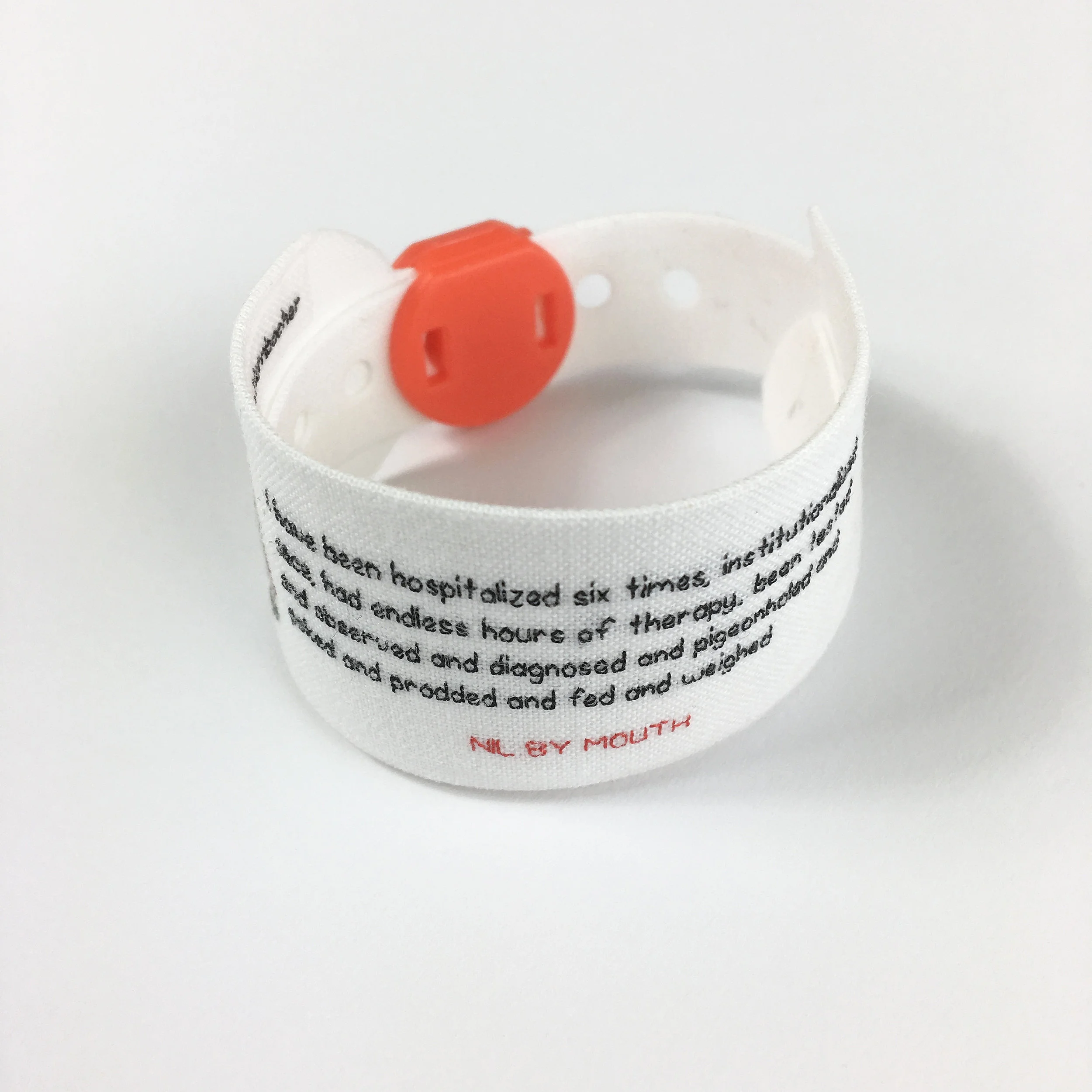 Identity Crisis 6 (2018) Quote taken from 'Wasted, A Memoir of Anorexia and Bulimia' by Marya Hornbacher Exhibited in: 14th International London Eating Disorder Conference, QEII Centre, Westminster (March 2019)