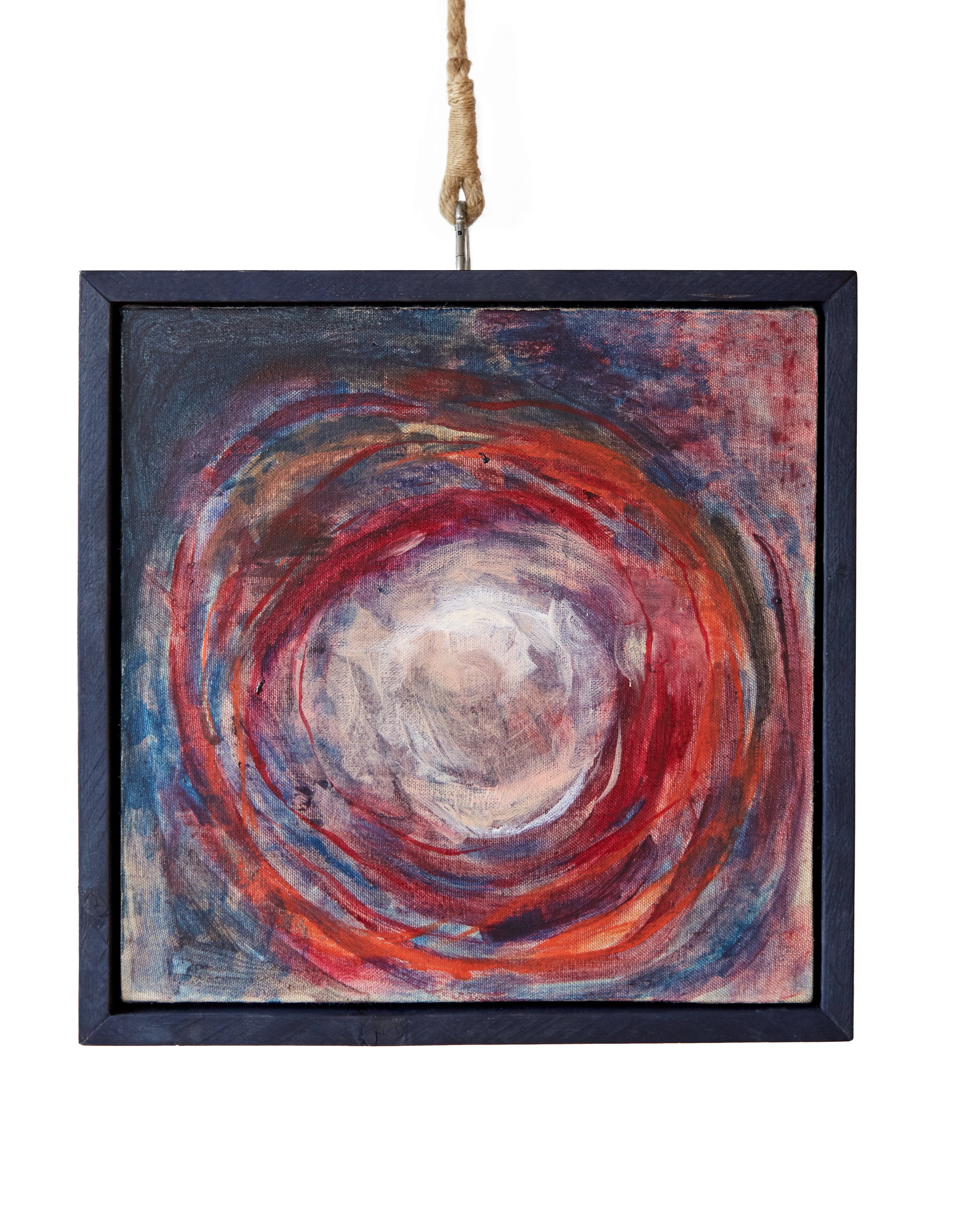  Moon,  2019, Acrylic on canvas, handmade oak frame. 50cm x 50cm. 