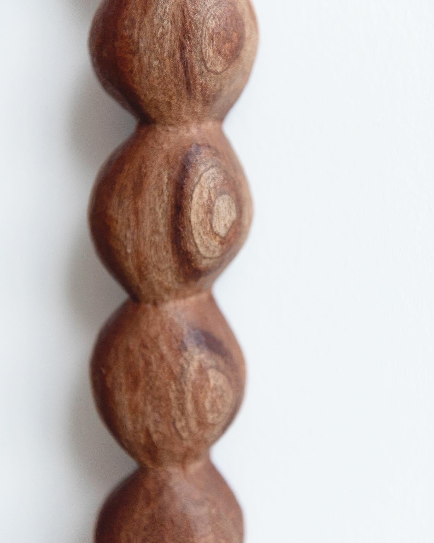   Root,  2022, Hand carved ash, balau wood, 105cm x 26cm x 5cm (detail).  