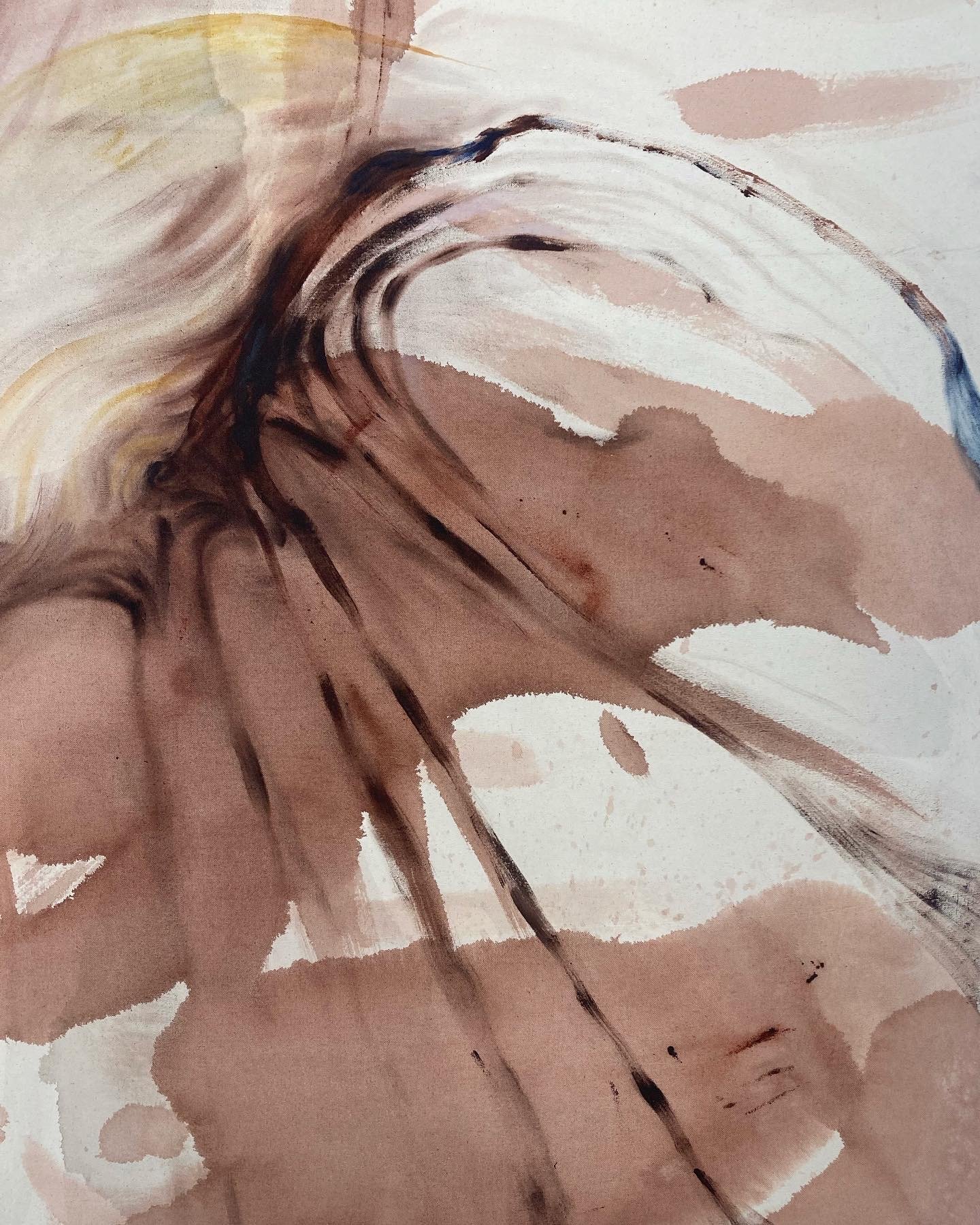   Vientre , 2022, Acrylic on canvas, 200cm x 150cm (detail).  