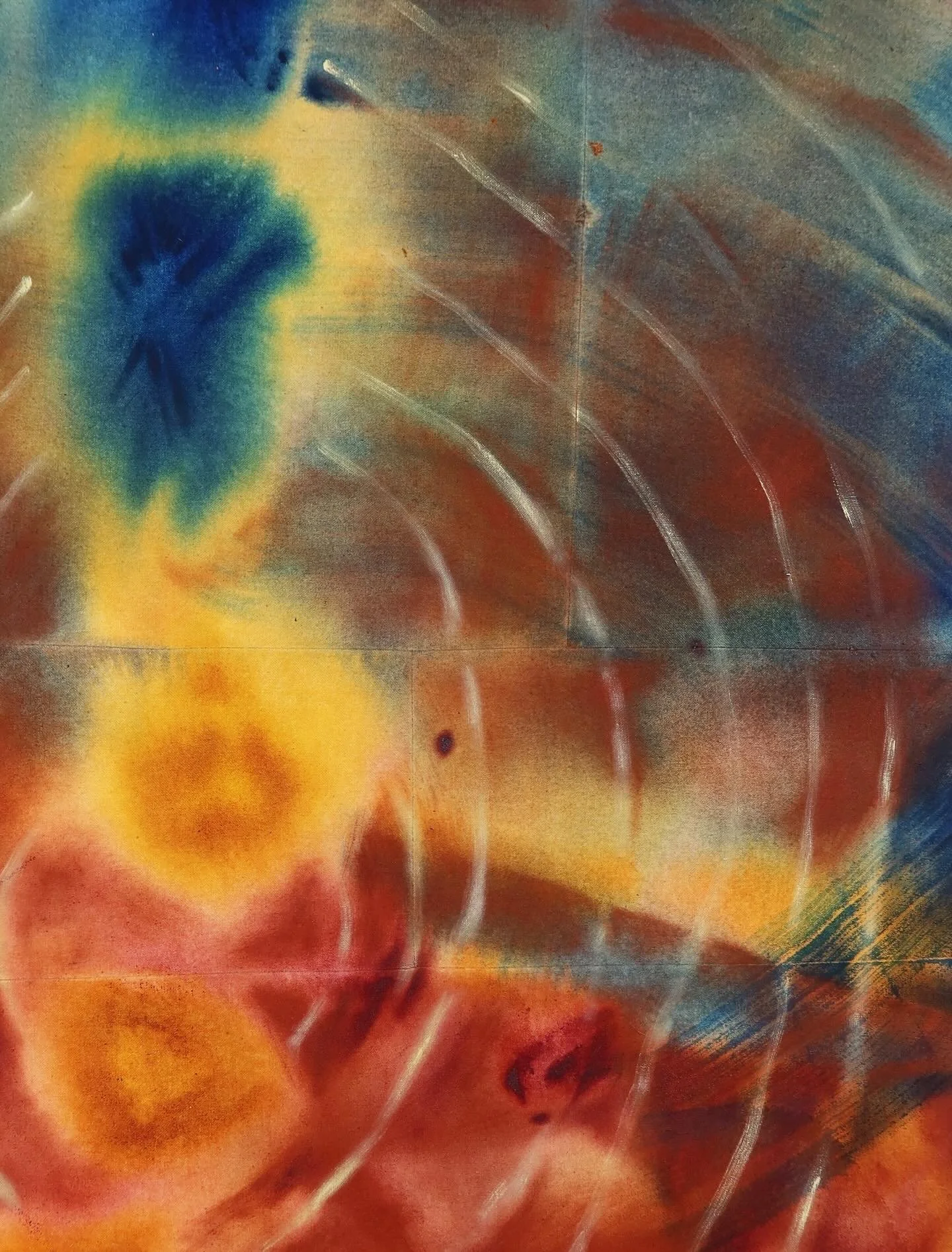   Sweet Surrender #2 , 2025, Ink and acrylic paint on sewn canvas, 112 × 162cm. (detail) 