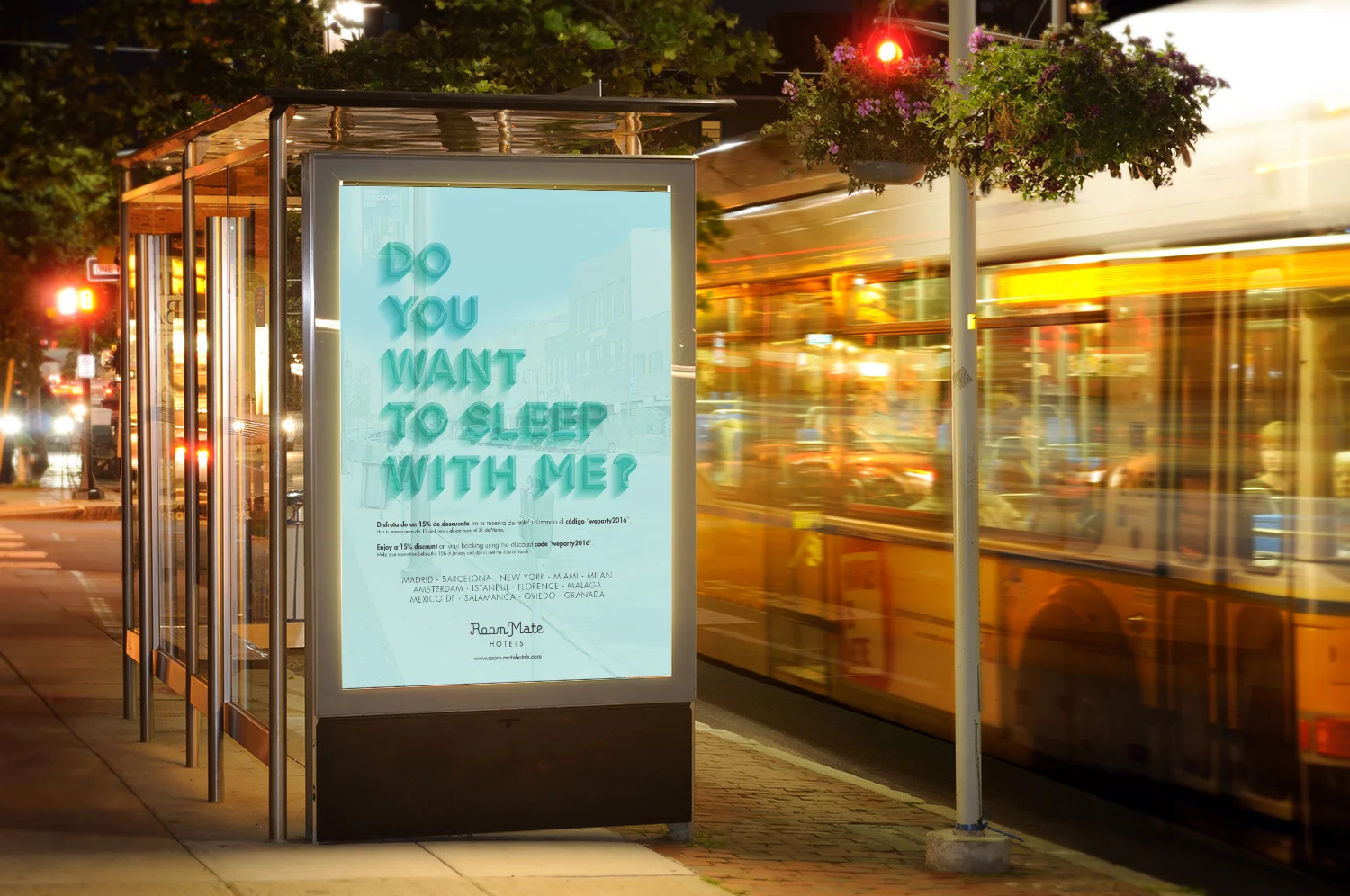 Room Mate Hotels billboard claim