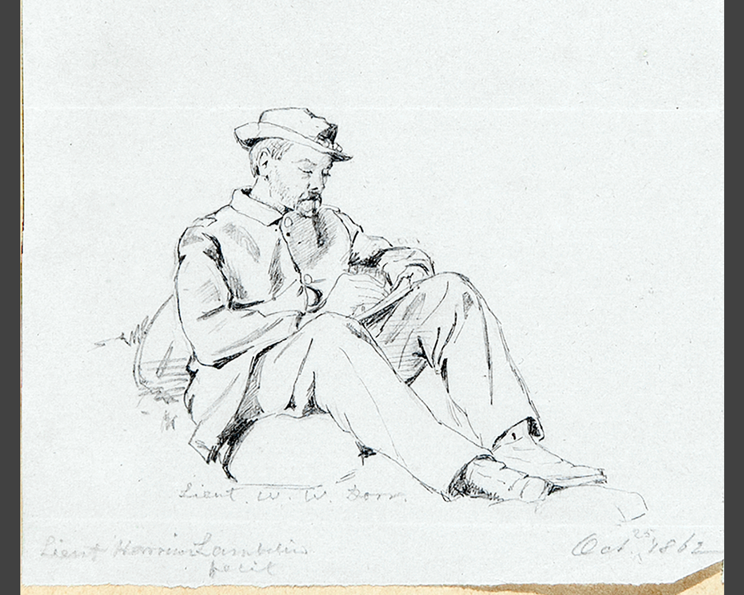 James Harrison Lambdin, sketch of Lt. William White Dorr. Courtesy of the Pescosolido Library Archives, The Governor's Academy. Photo by David Oxton. 