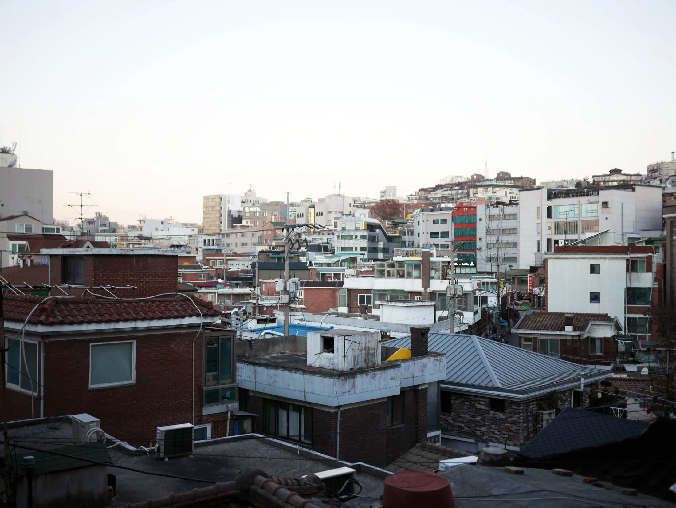 Fim de tarde na parte baixa de Itaewon