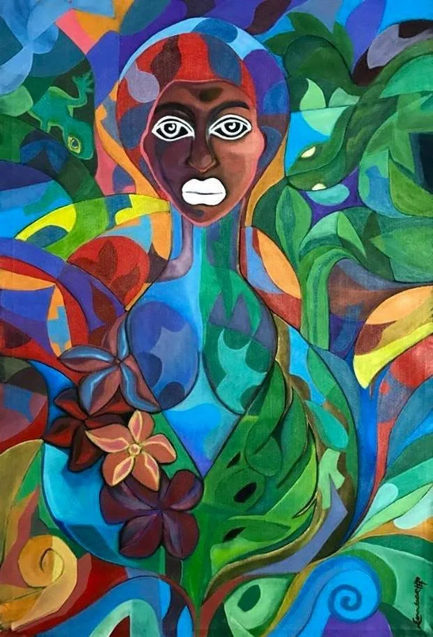 "Woman" painting by Fiji-based Artist Lambert Ho 