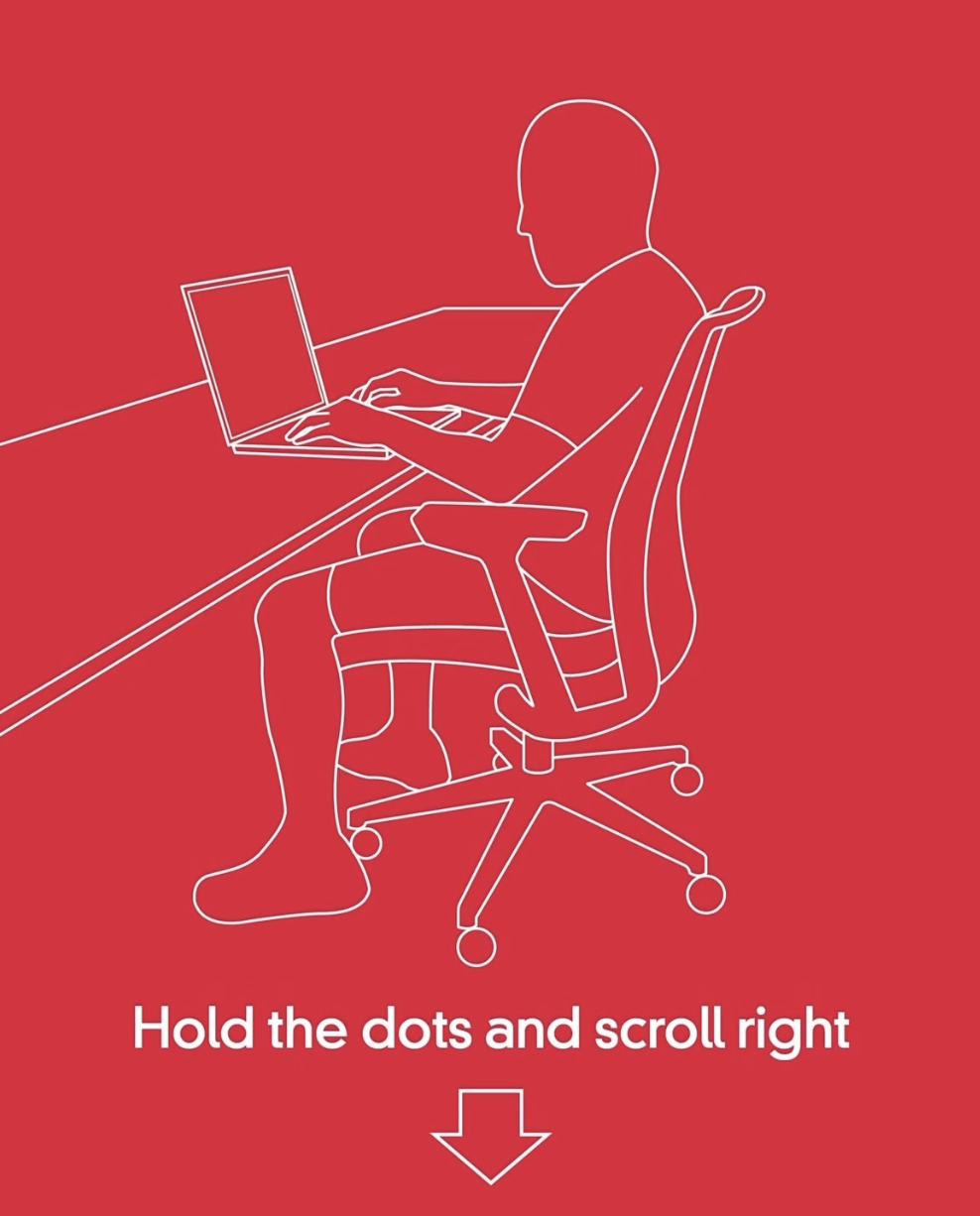  TYLENOL - Working From Home Back Pain This static Instagram post has users hold their thumb on the slide controller while scrolling through the frames. This gives the static illustrations an animated look. |  View on Instagram  