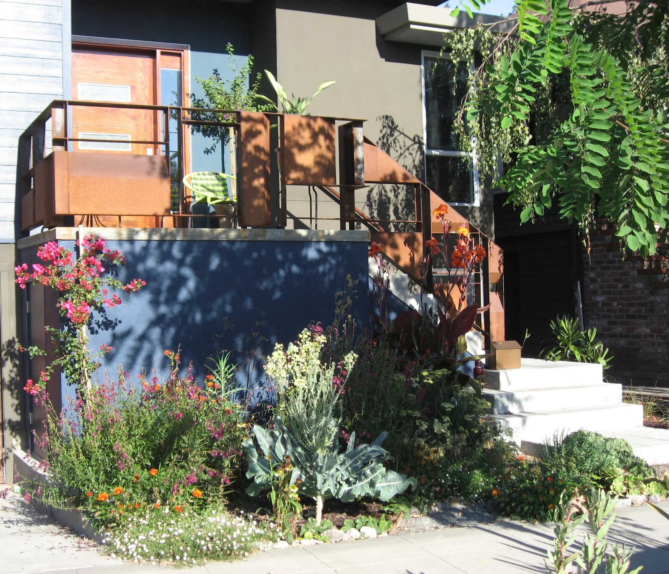 Rusting Sculptural Railings