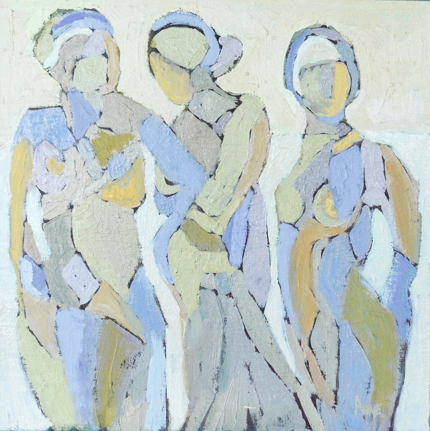 Untitled Figures | Oil on Canvas | 24 x 24"