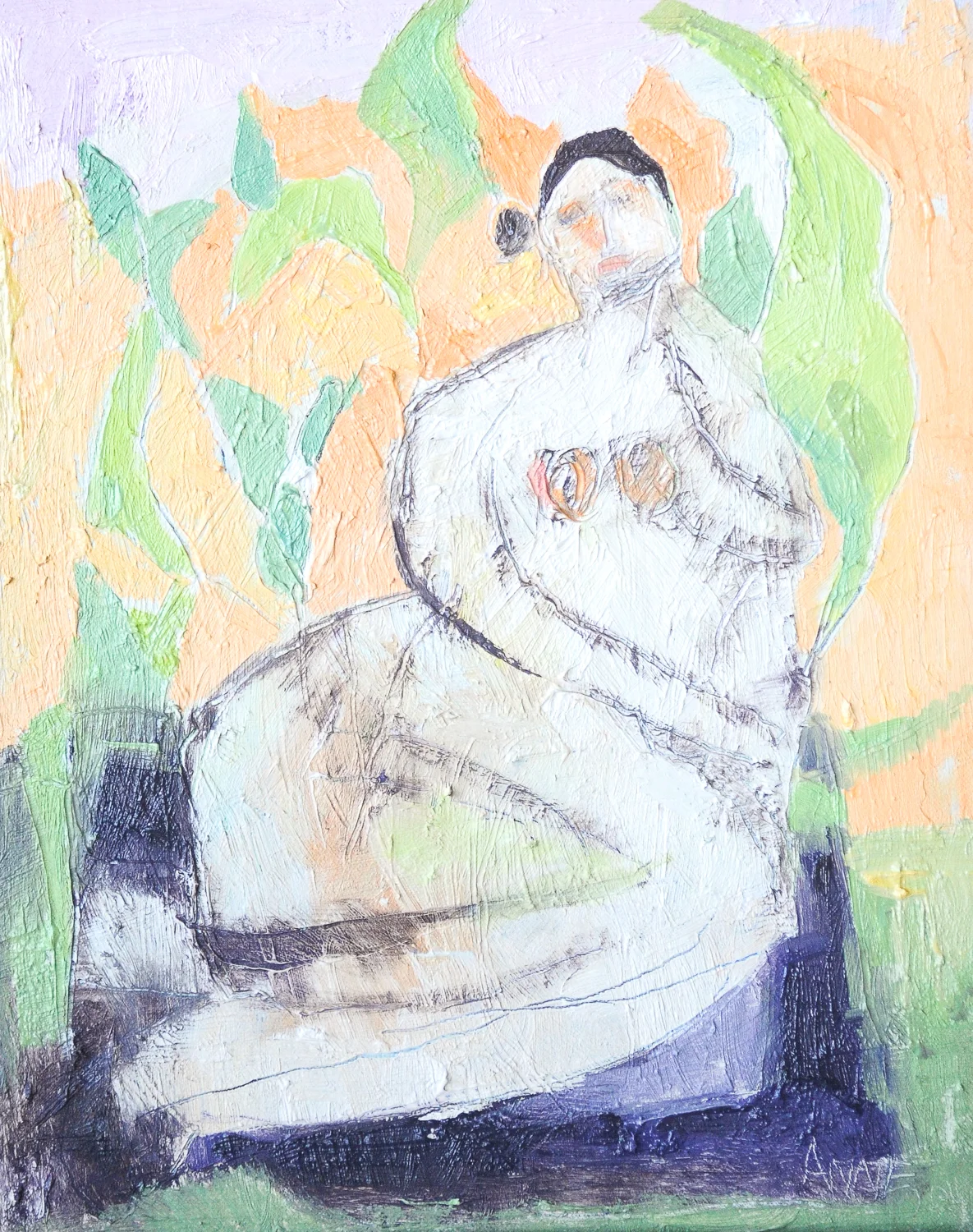 Sitting Figure | Oil on Linen | 11 x 14"