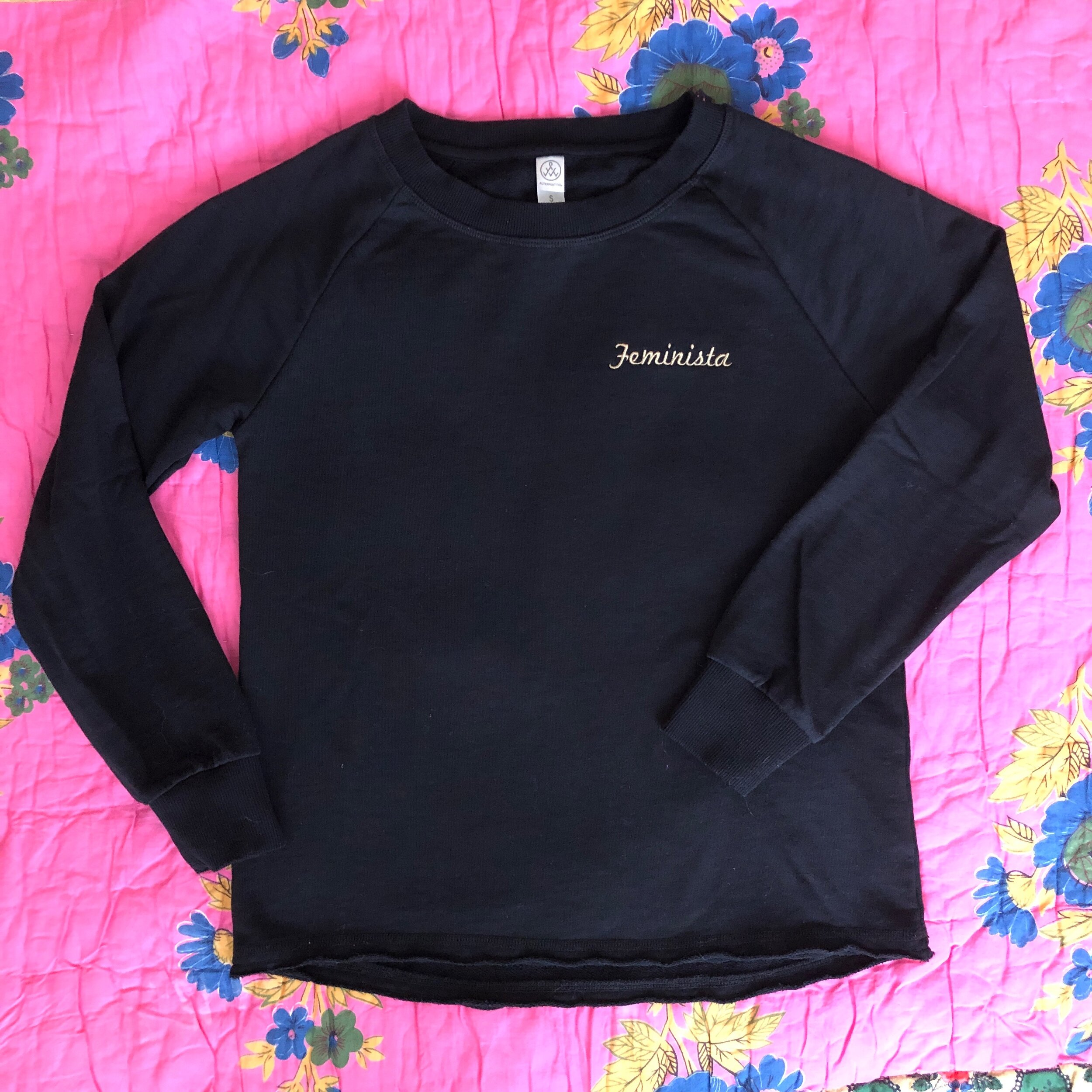 Embroidered Feminista Pullover