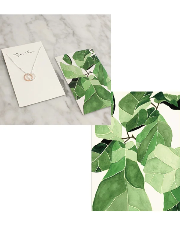 jewelry packaging design for Australian label Tigertree (photo c/o Tigertree)