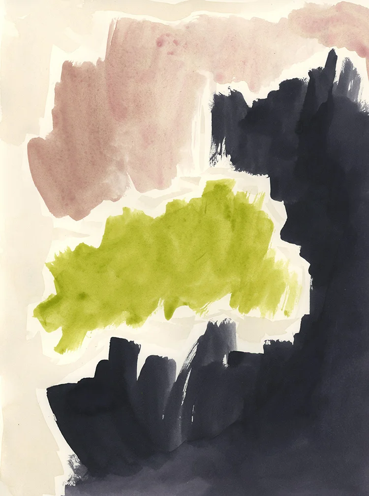 "All in One Night" - Watercolor on paper, 9" x 12"