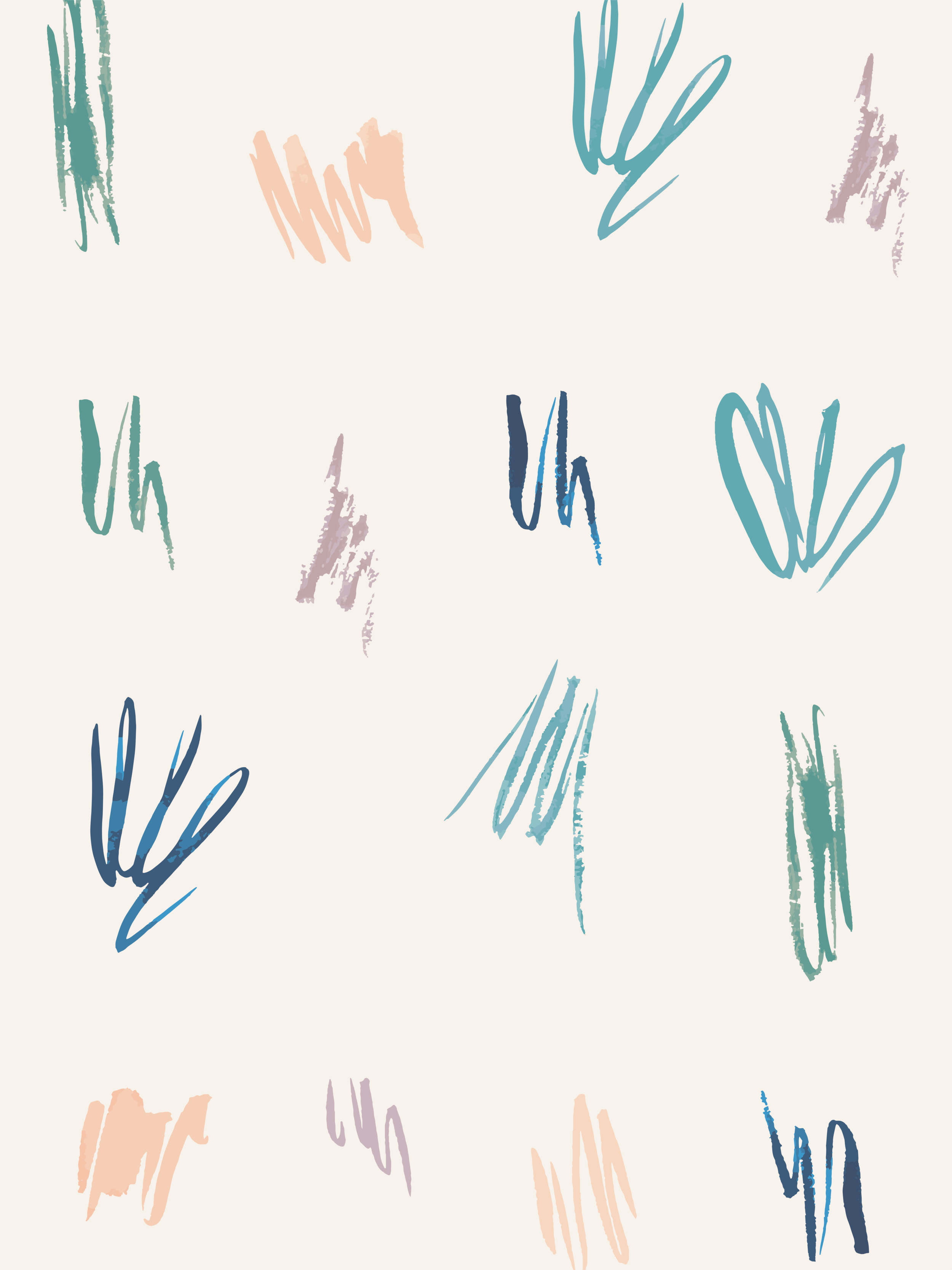 "Scribbles" - Watercolor Pattern Design by Emily Grady Dodge