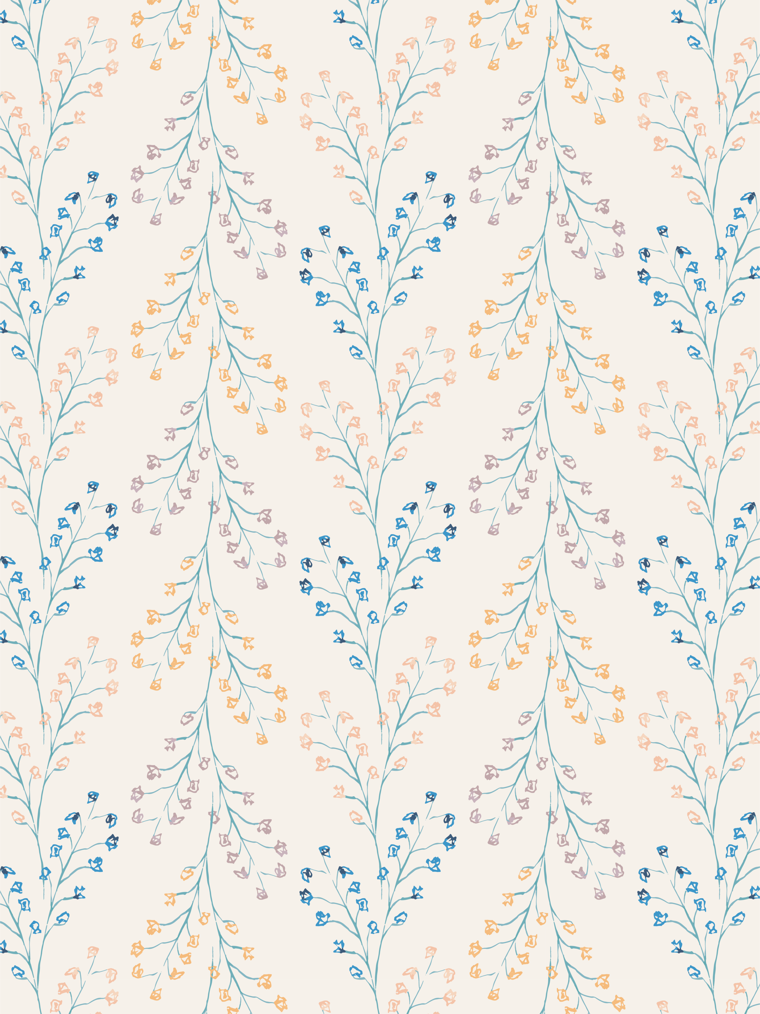 "Blossom Chevron" - Pattern Design by Emily Grady Dodge