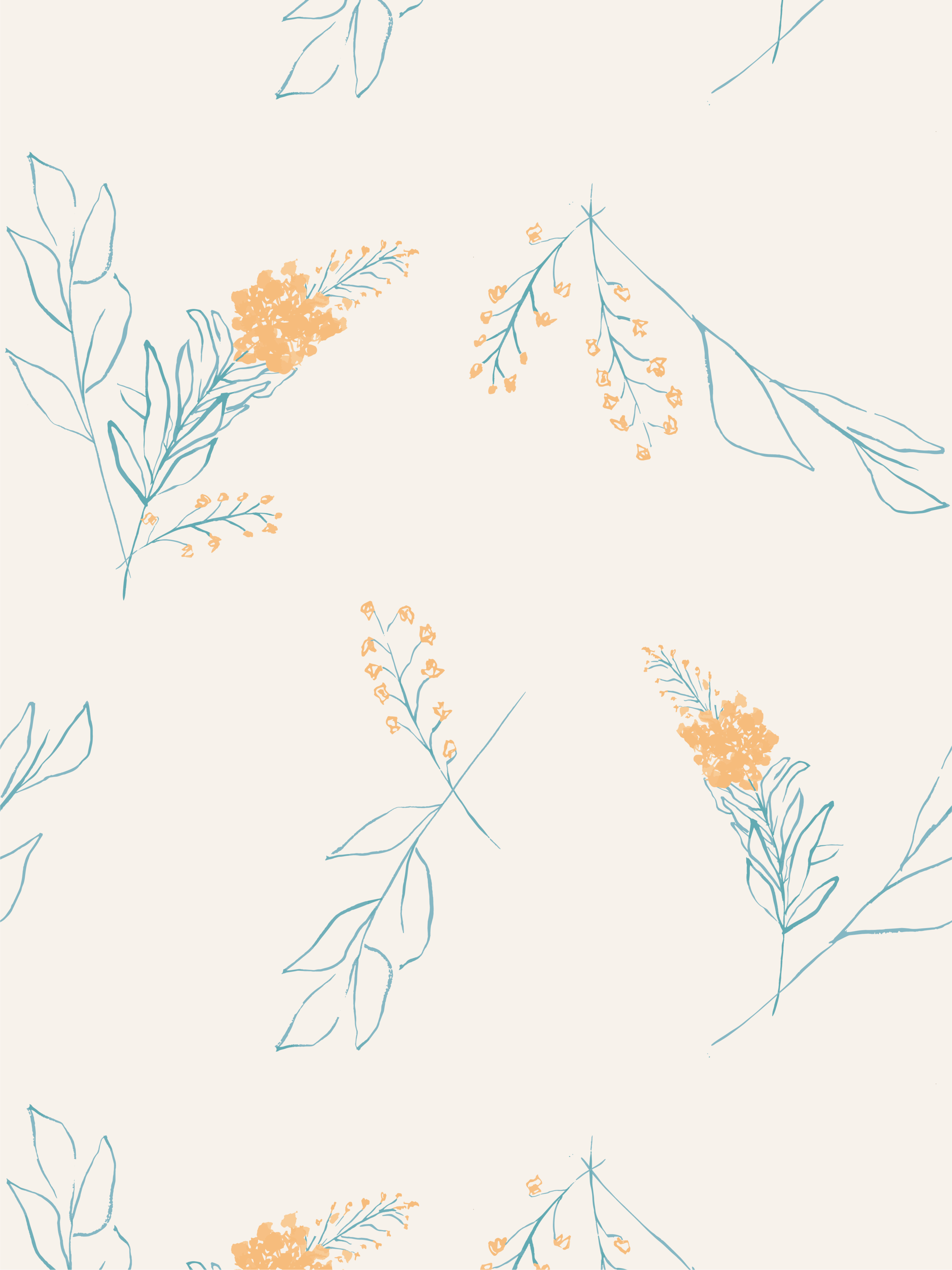 "Spring Bouquet" - Watercolor Pattern Design by Emily Grady Dodge