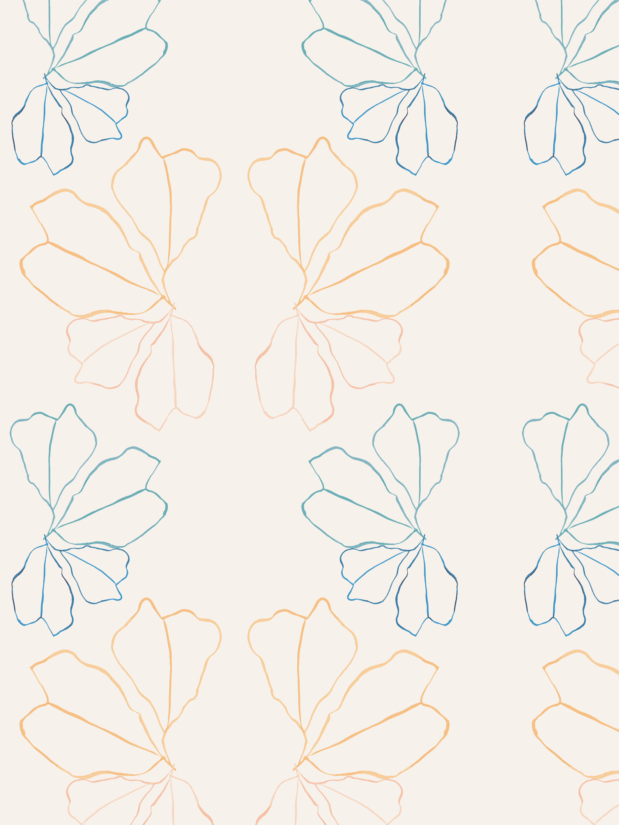 Rainbow Fiddle Leaf - Pattern Design by Emily Grady Dodge