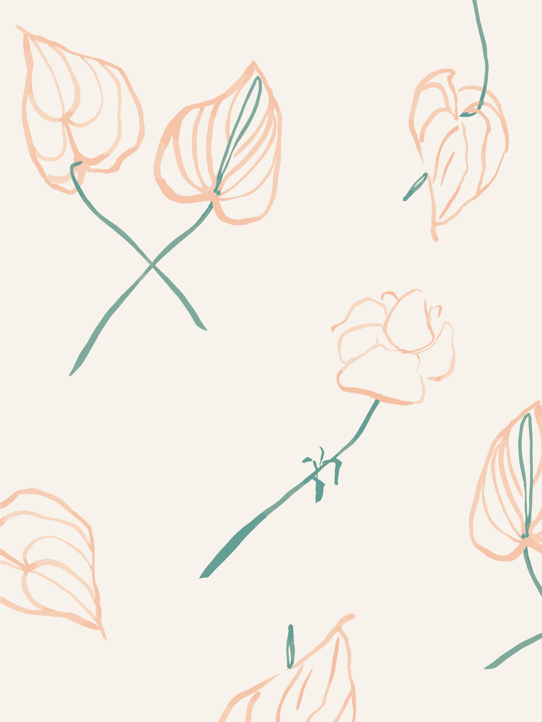 Spring Flowers - Watercolor Surface Pattern Design by Emily Grady Dodge