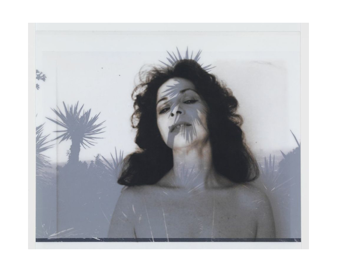   of Ruth Kligman, 1972 (photographer unknown) / after Bruce Davidson, 2008, LA (Runyon Canyon Road)    18x19,&nbsp;  2 inkjet prints on mylar, constructed, one over the other, 2012     