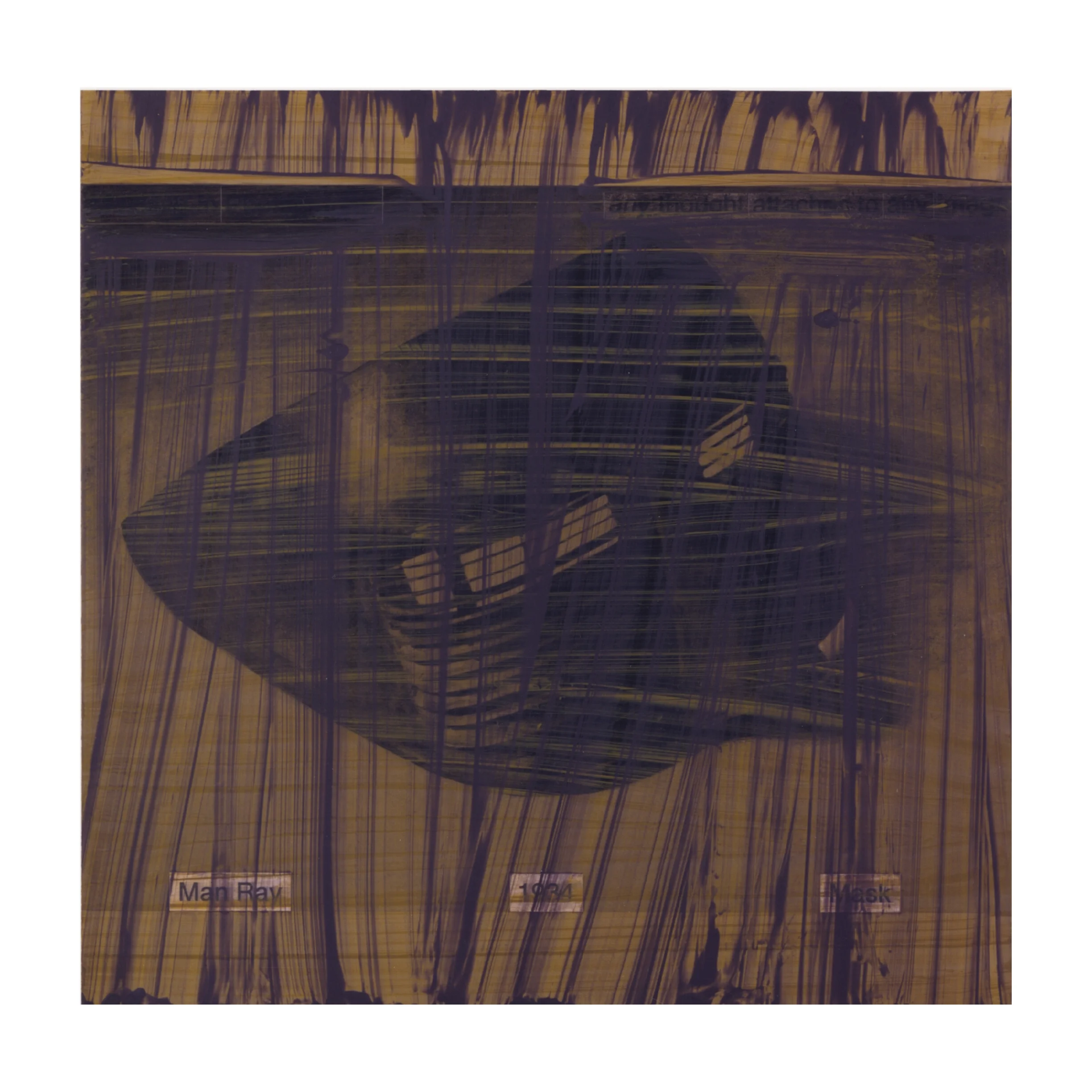 Meaning in Photography / Any Thought Attaches to Any Image (after Man Ray, 1934 / Mask) 24x24, acrylic on MDF, 1996
