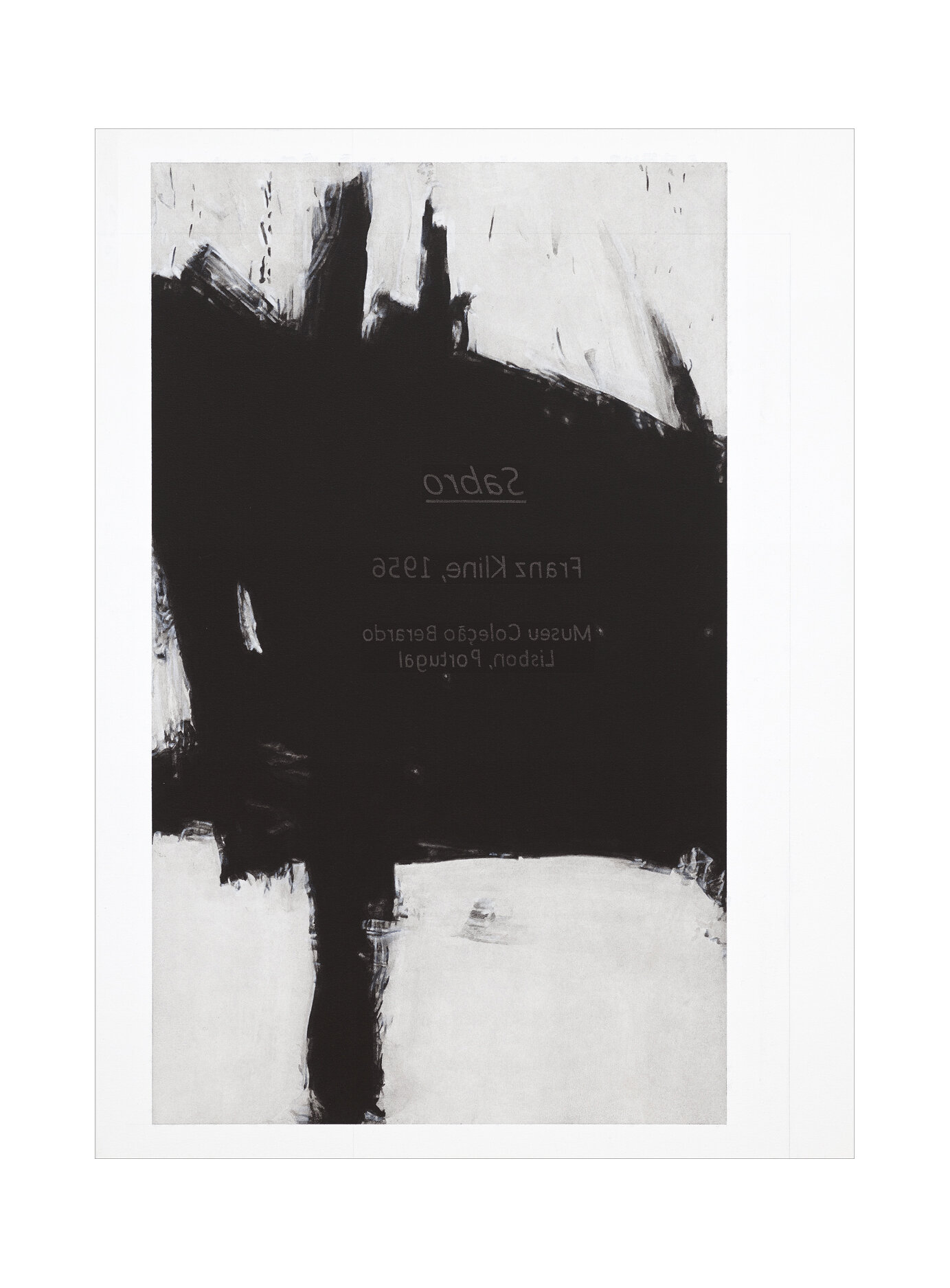   untitled / after Franz Kline, Sabro, 1956 (verso)   45 x 33 3/8, acrylic on canvas, 2019 