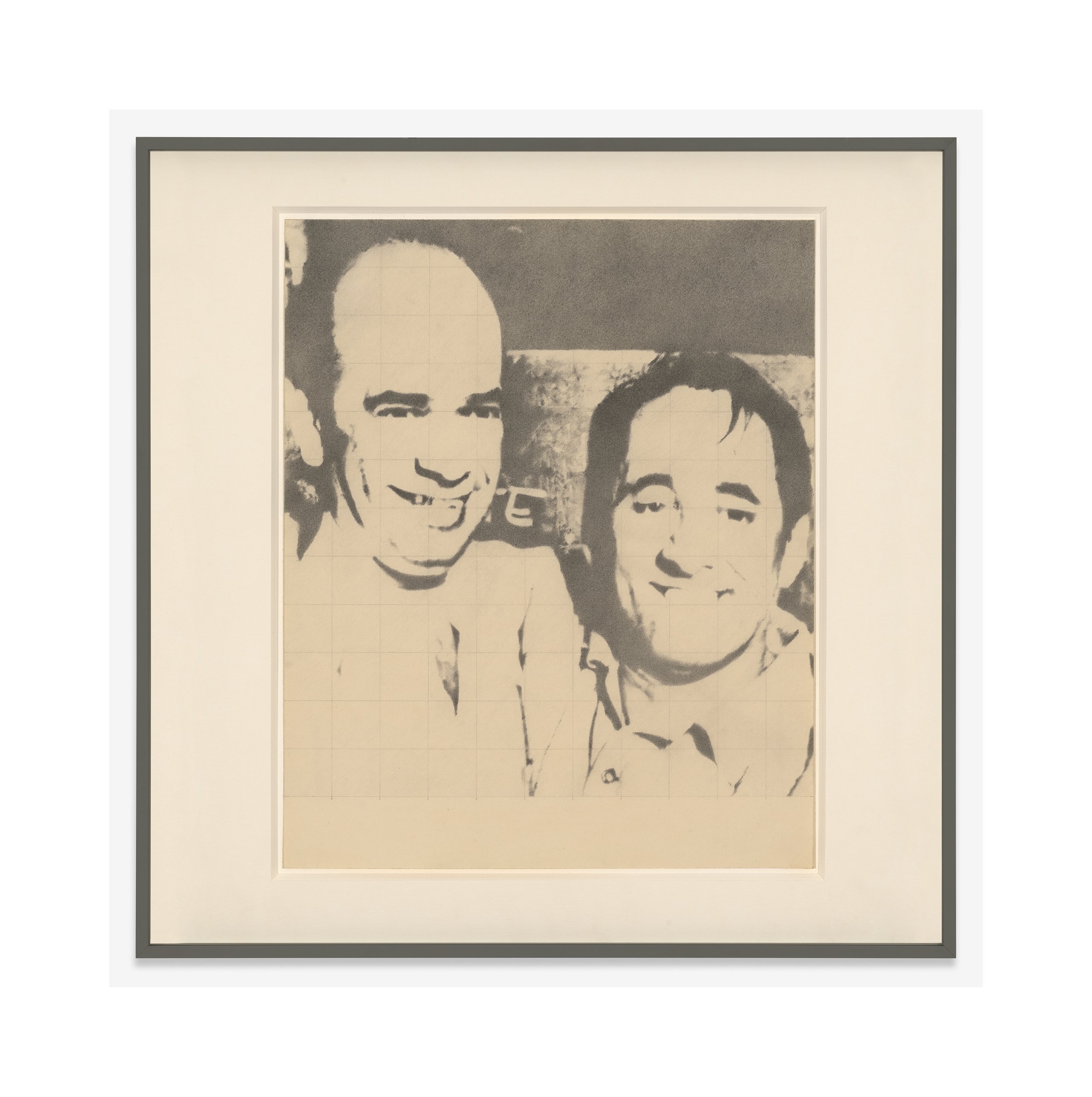   Morales and Duarte, San Salvador, 1980   17 x 17 (framed), graphite on paper, 1981 