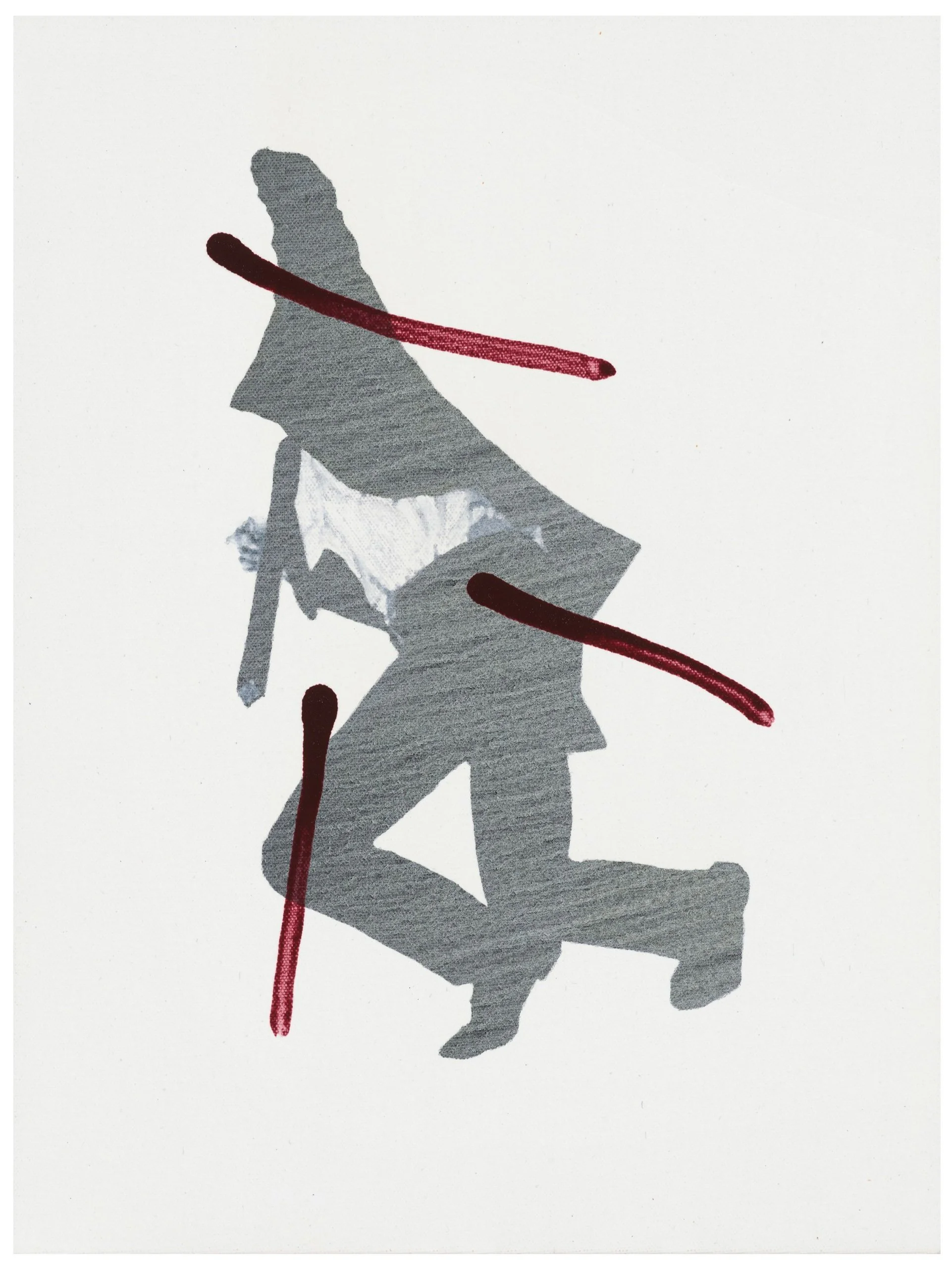 untitled, 1981 / Robert Longo 16 x 12, ink and acrylic on canvas, 2023